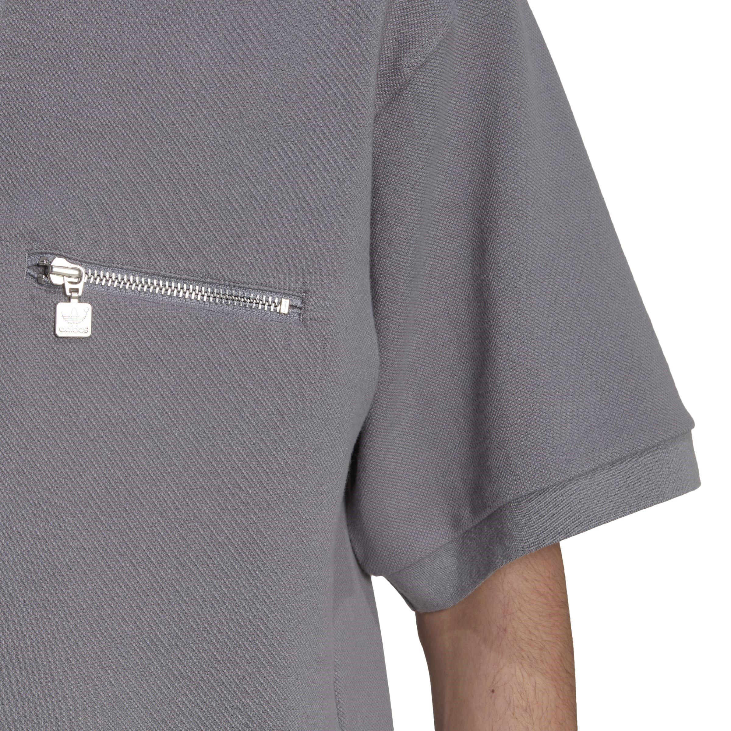 Grigio - adidas Originals - Tie Break Short-Sleeve Polo Shirt - 6