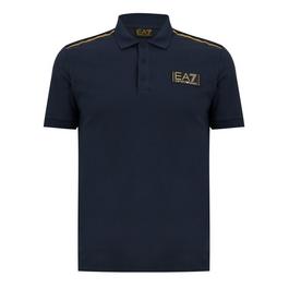 EA7 Gold Lbl Ss Polo Sn41