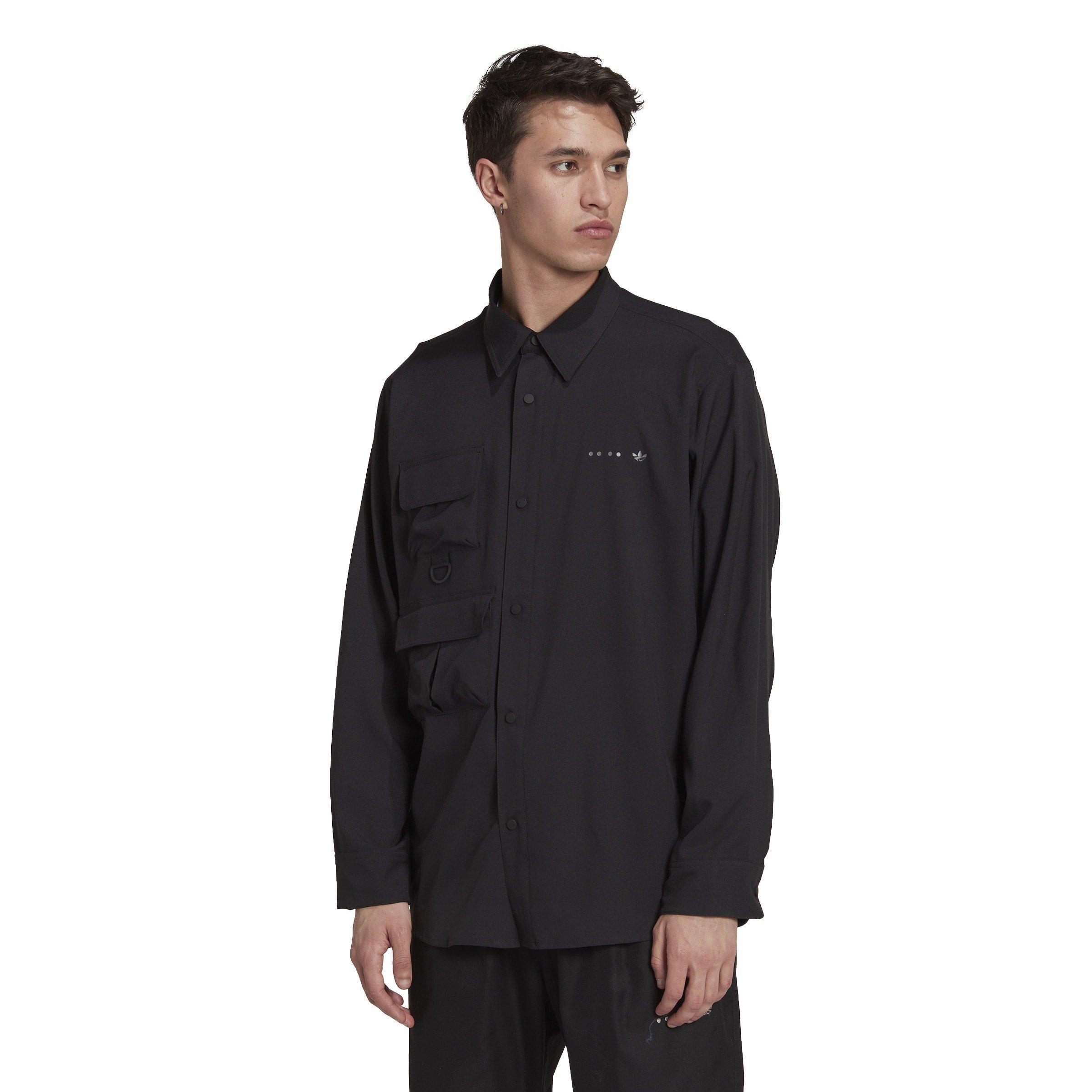 Black - adidas Originals - Men's Plain Long-Sleeve Shirt - 2