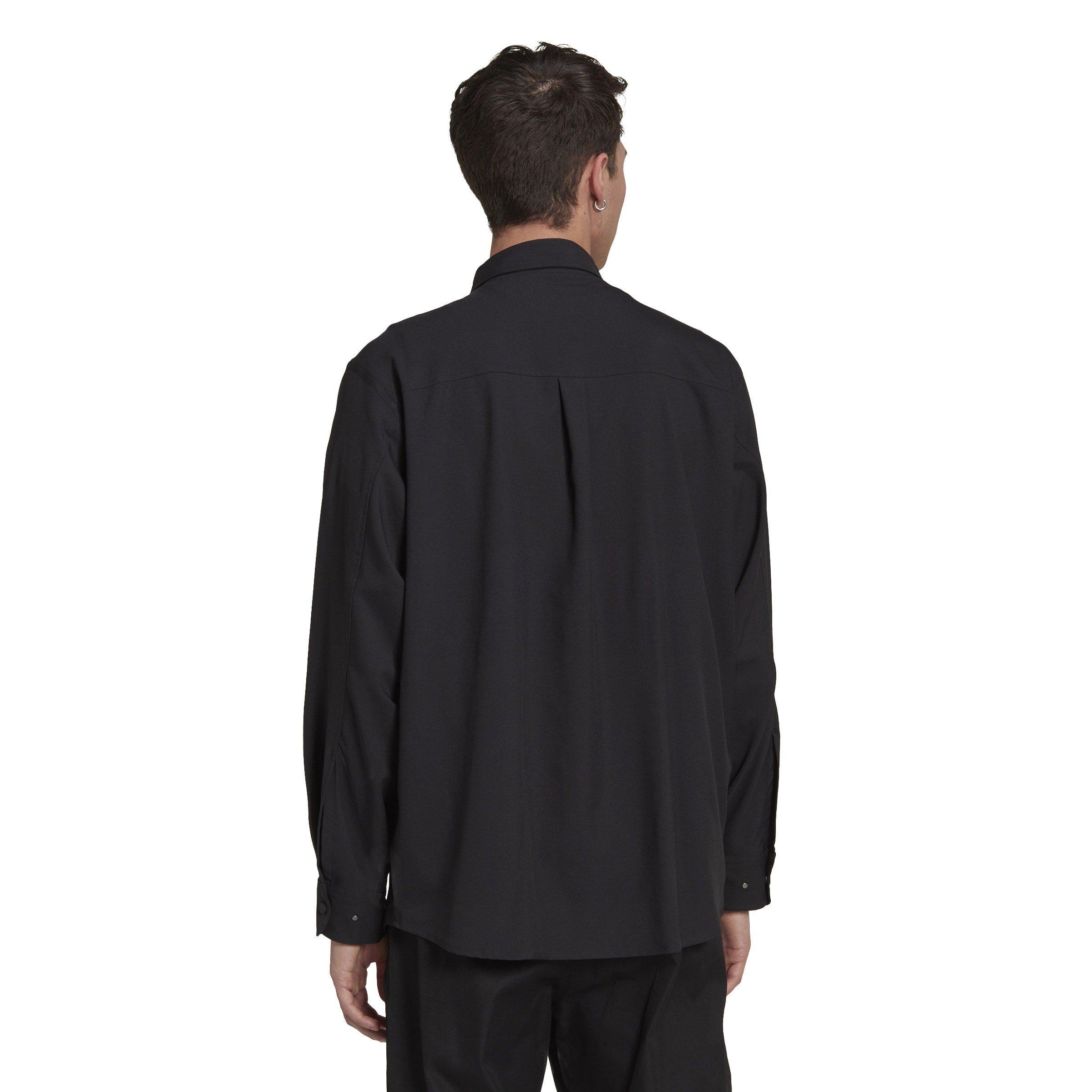 Black - adidas Originals - Men's Plain Long-Sleeve Shirt - 3