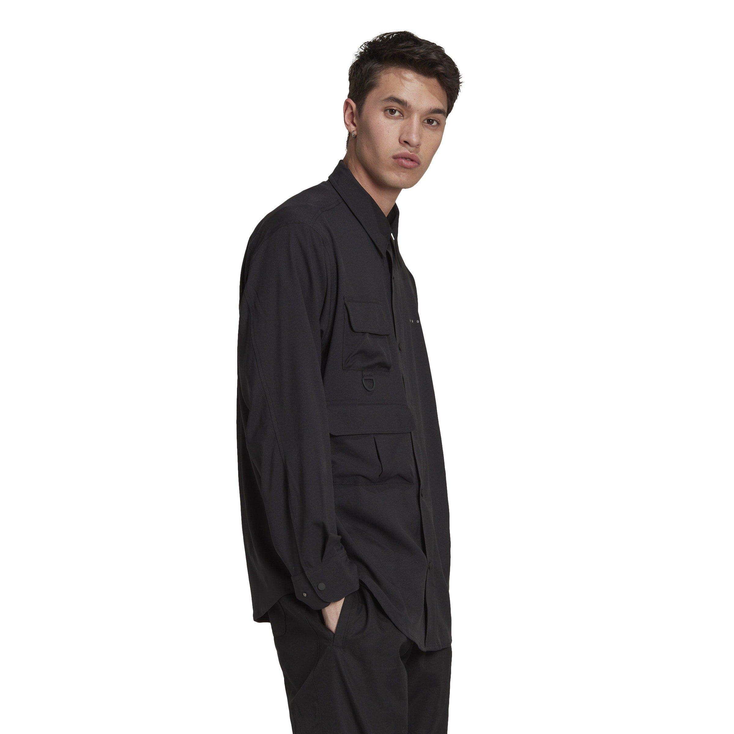 Black - adidas Originals - Men's Plain Long-Sleeve Shirt - 4