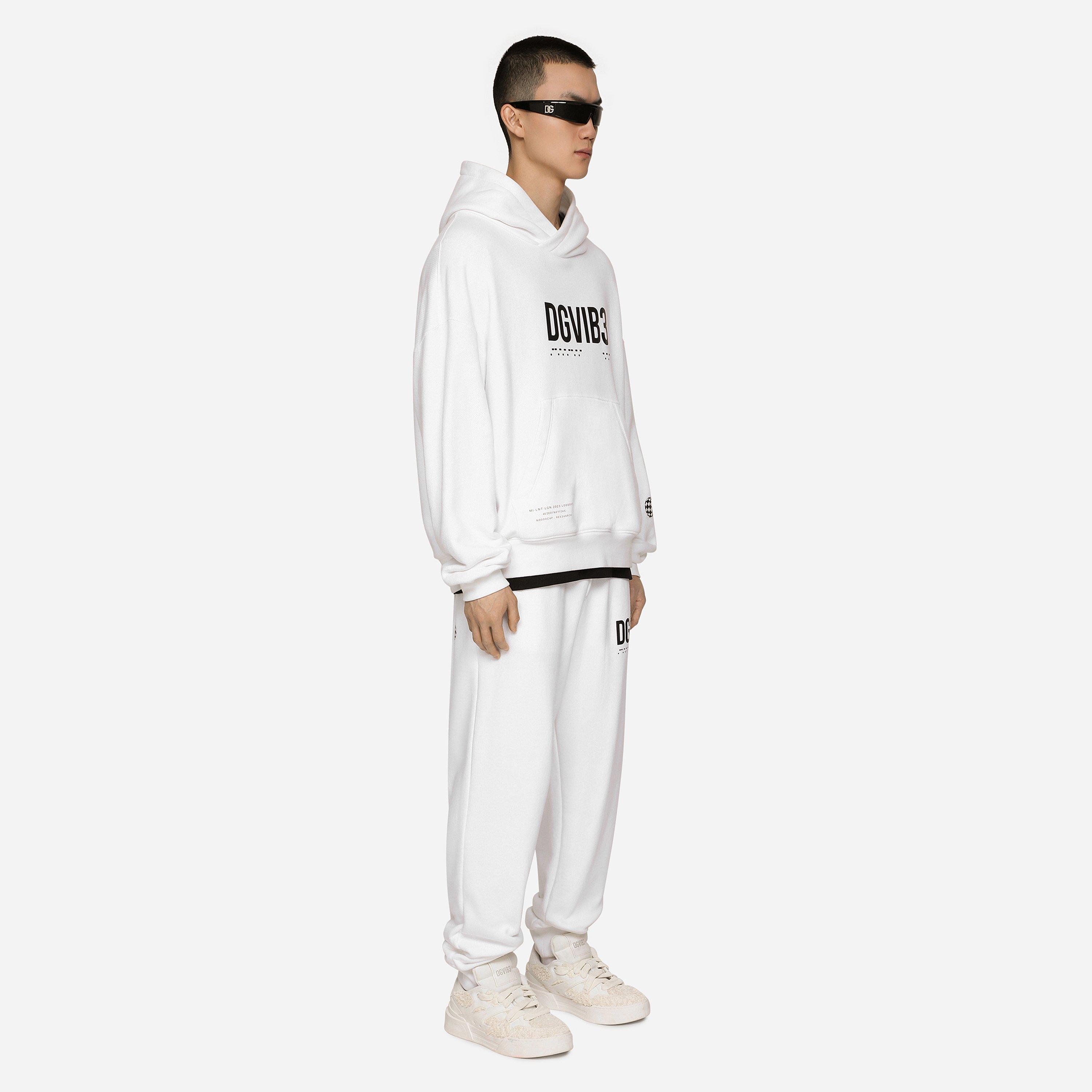 Dolce and Gabbana | Dg Vib3 Print Jersey Hoodie | OTH Hoodies