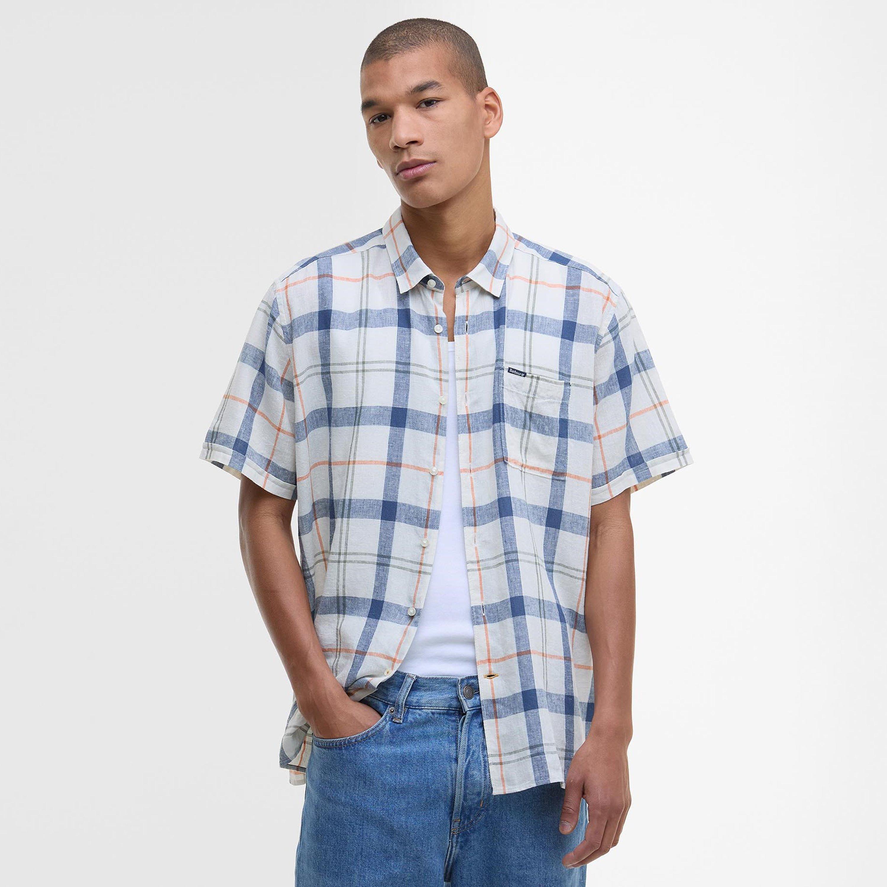 Sea Haze Tartan - Barbour - Croft Short Sleeve Regular Shirt - 2