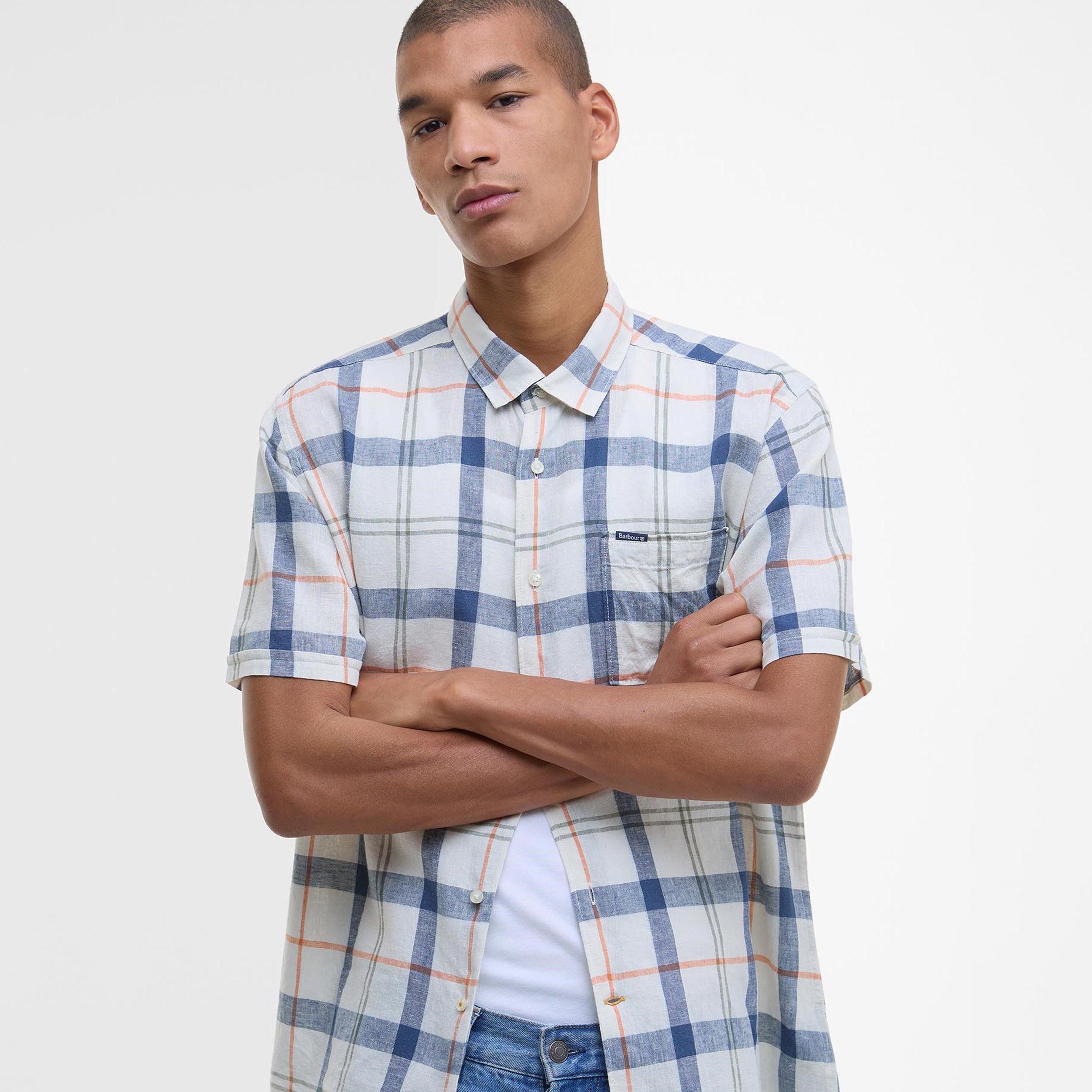 Sea Haze Tartan - Barbour - Croft Short Sleeve Regular Shirt - 4