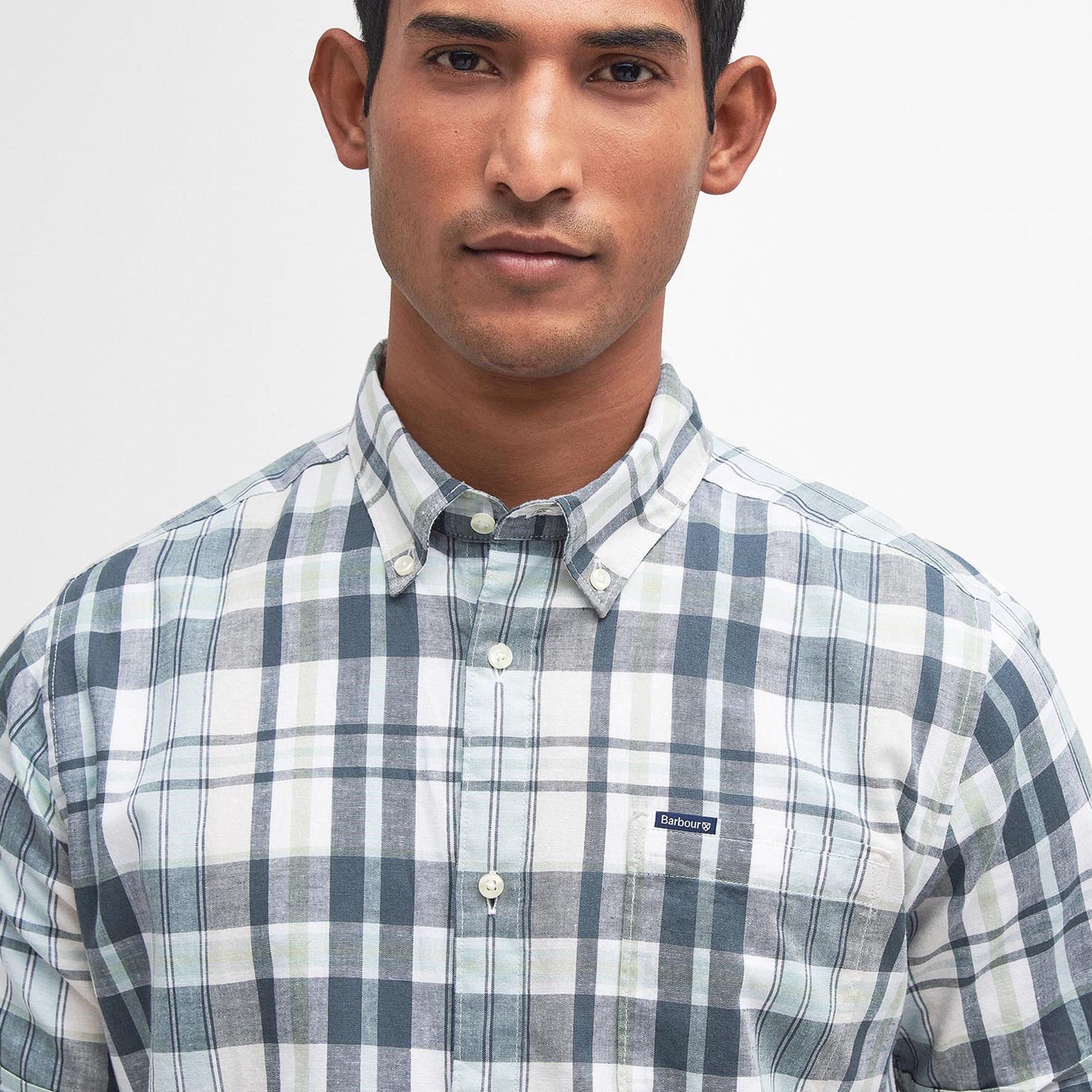 White WH11 - Barbour - Alford Tailored Short Sleeve Shirt - 4