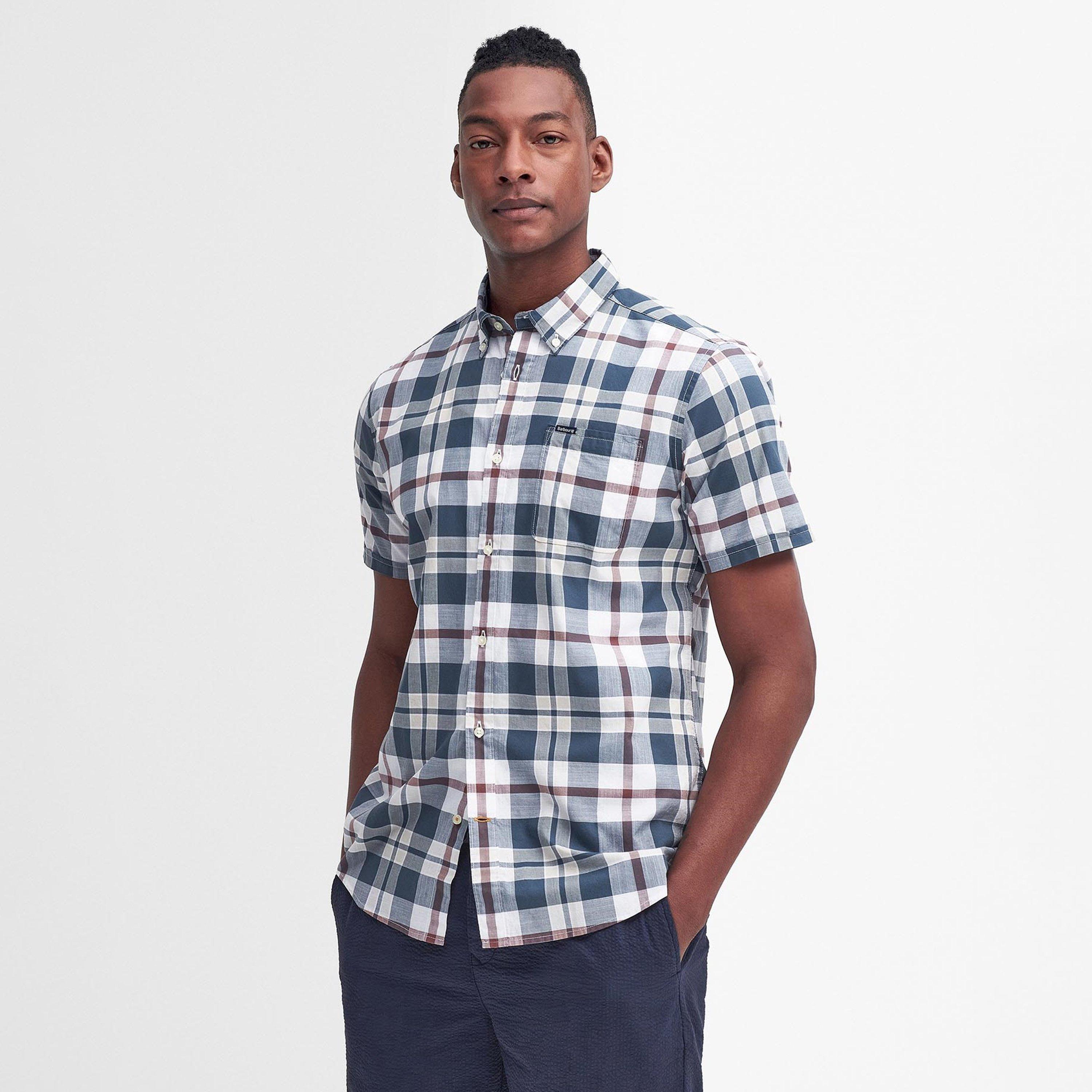 Dark Slate GY99 - Barbour - Applecross Tailored Short Sleeve Shirt - 2
