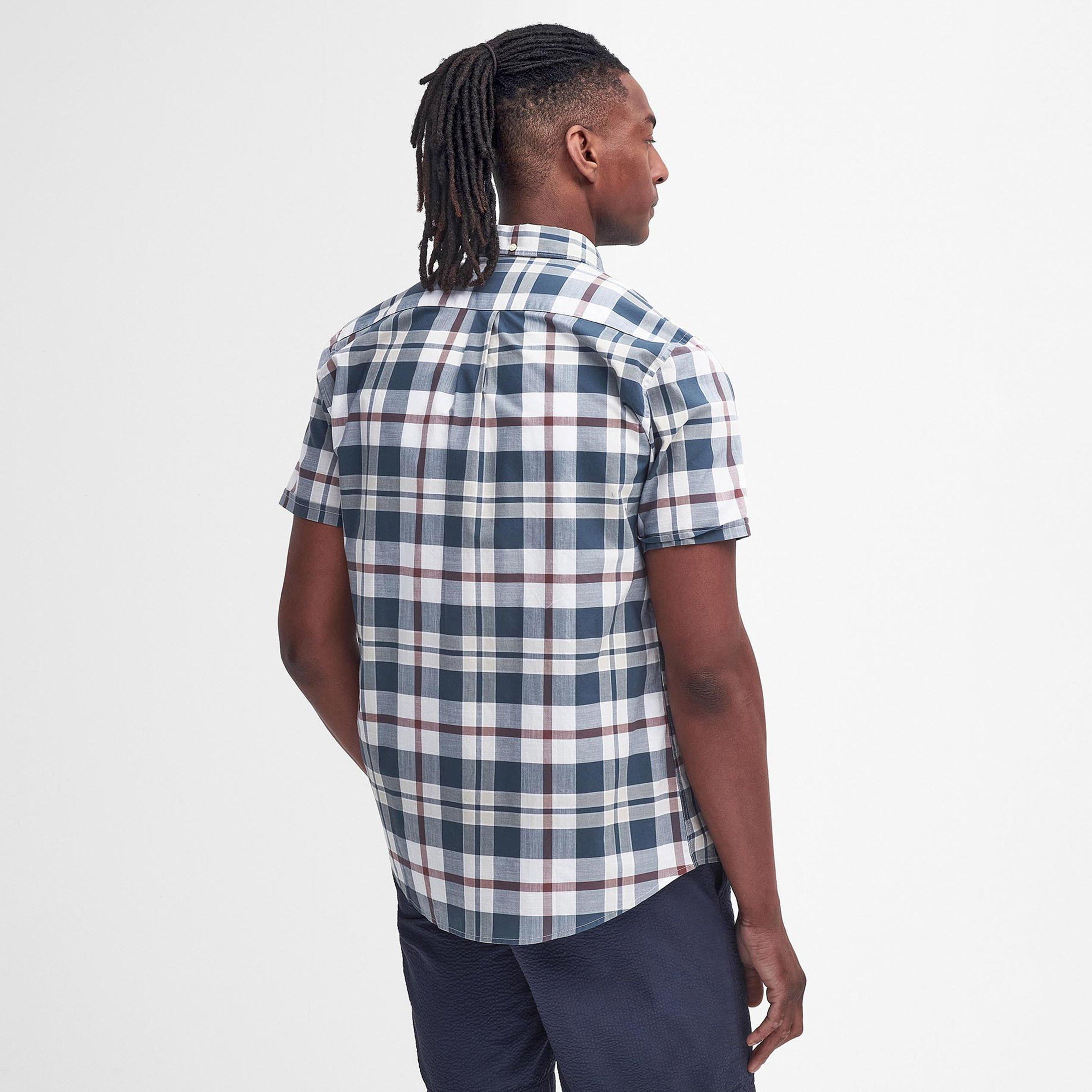 Dark Slate GY99 - Barbour - Applecross Tailored Short Sleeve Shirt - 3