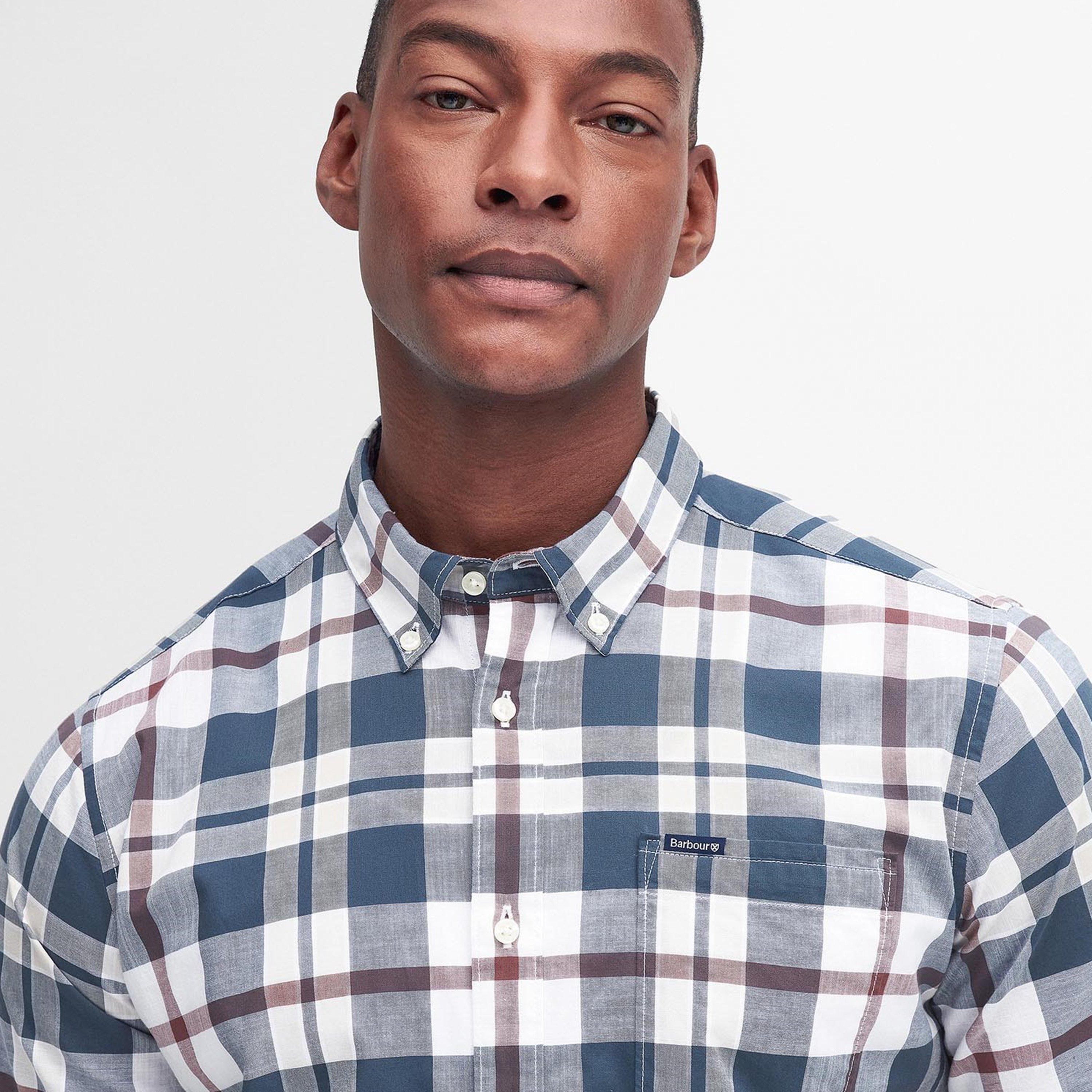 Dark Slate GY99 - Barbour - Applecross Tailored Short Sleeve Shirt - 4