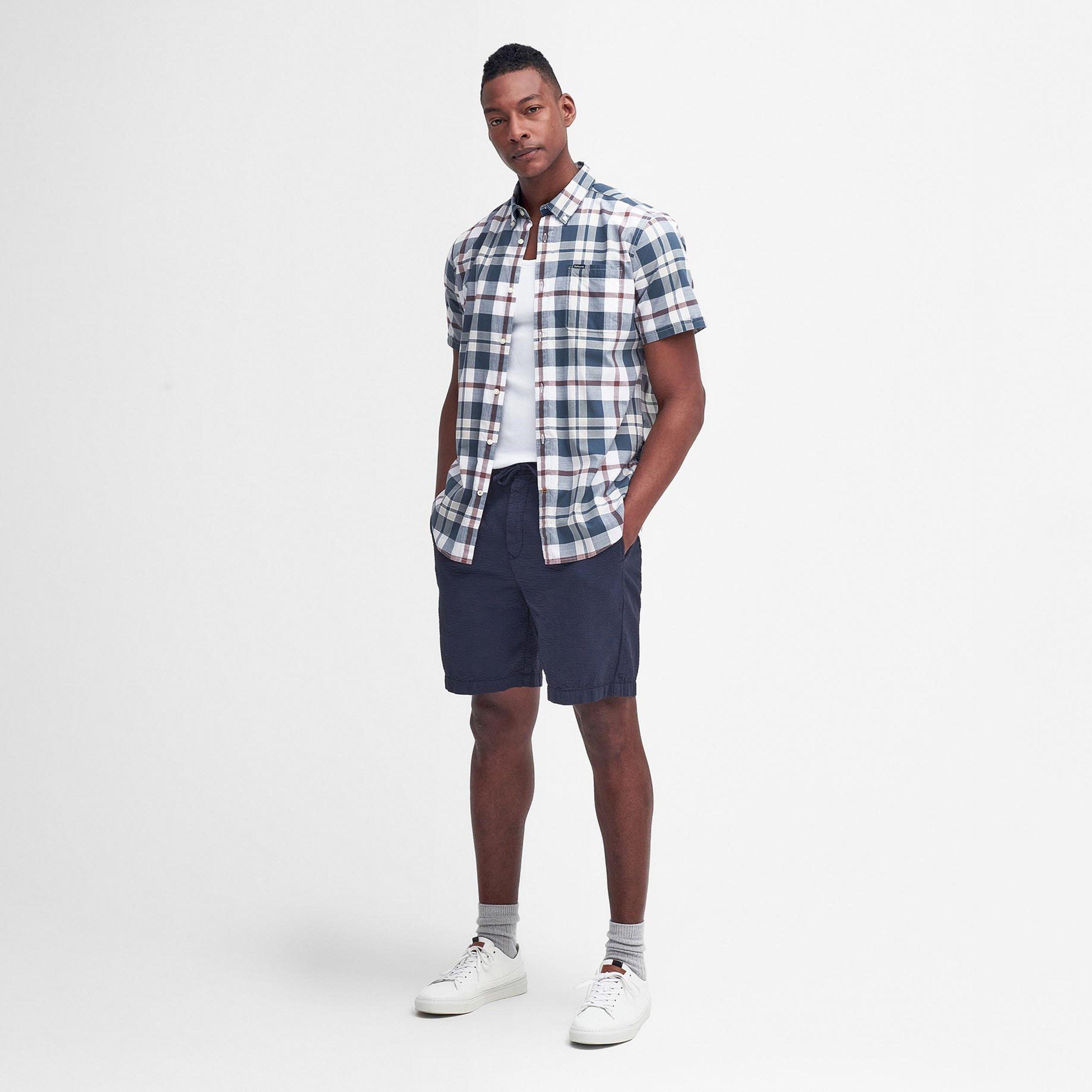 Dark Slate GY99 - Barbour - Applecross Tailored Short Sleeve Shirt - 5