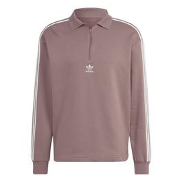 adidas Originals Adidas Originals Adicolor 3 Stripes Long Sleeve Polo Sweatshirt