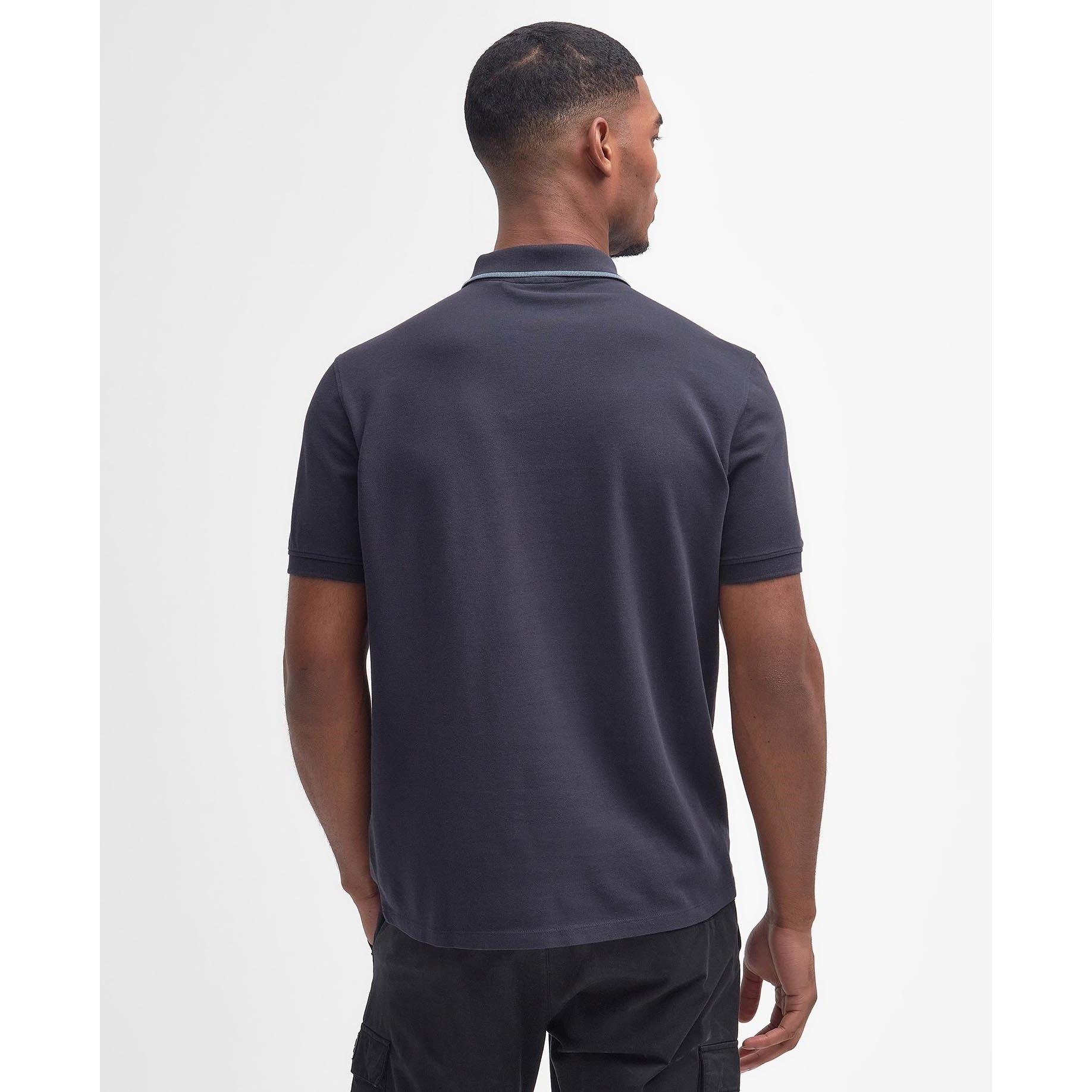 Navy NY91 - Barbour International - Daytona Tipped Polo Shirt - 2