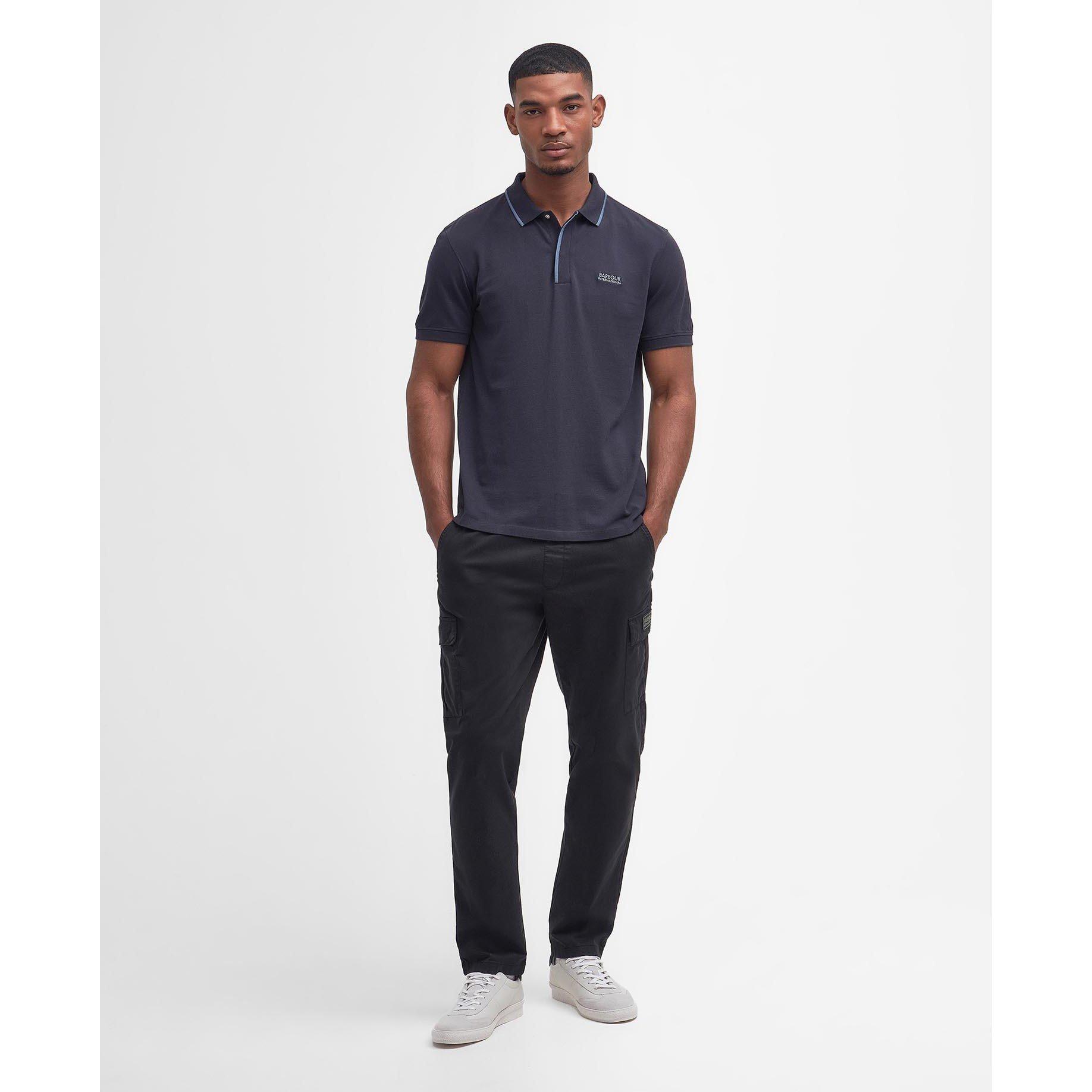 Navy NY91 - Barbour International - Daytona Tipped Polo Shirt - 3