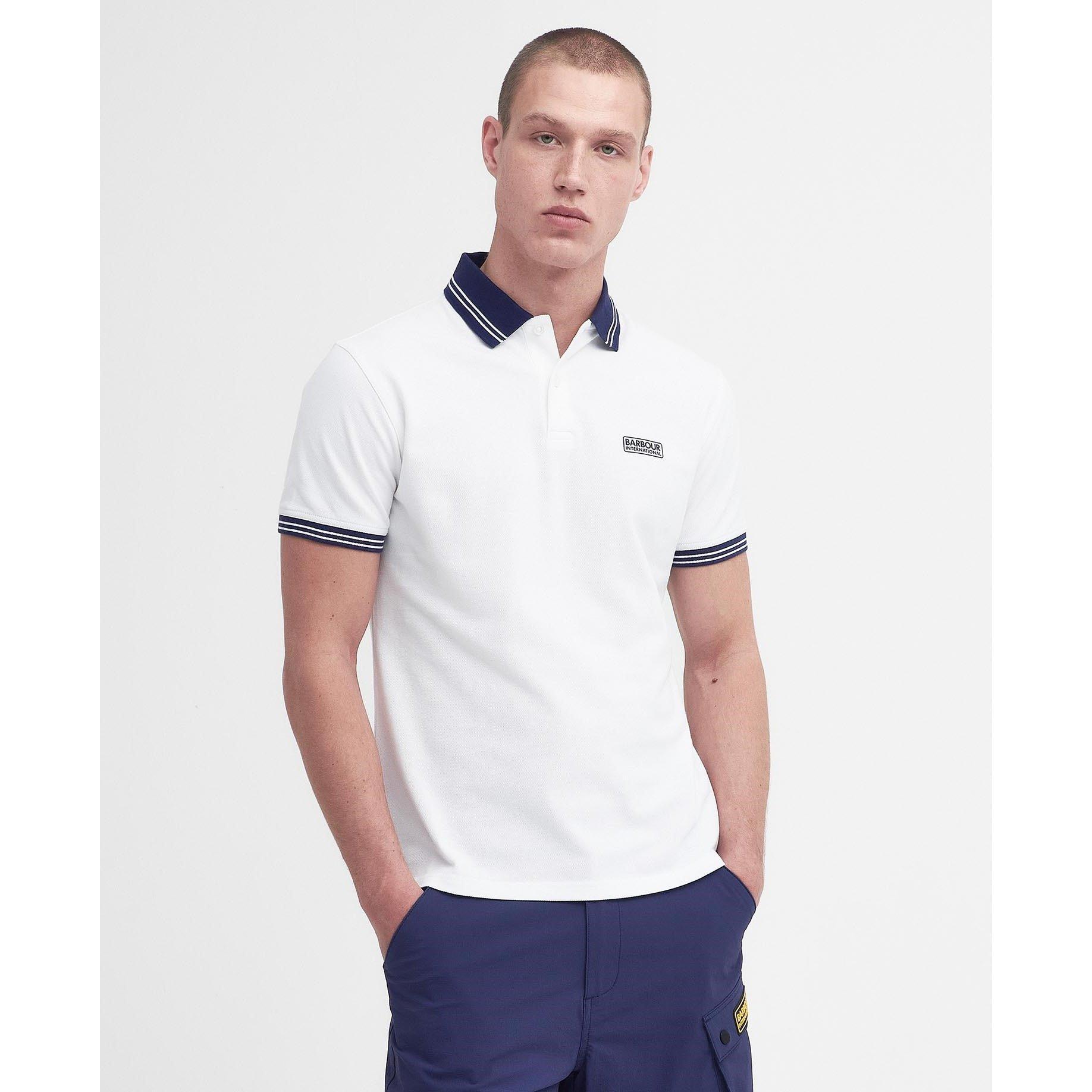 White WH11 - Barbour International - Tracker Polo Shirt - 1