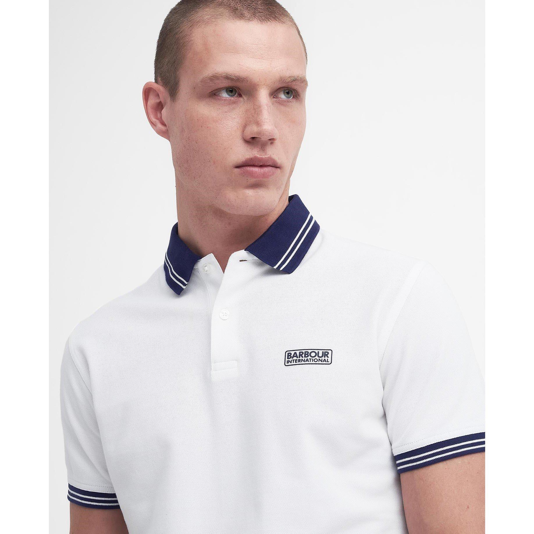 White WH11 - Barbour International - Tracker Polo Shirt - 4