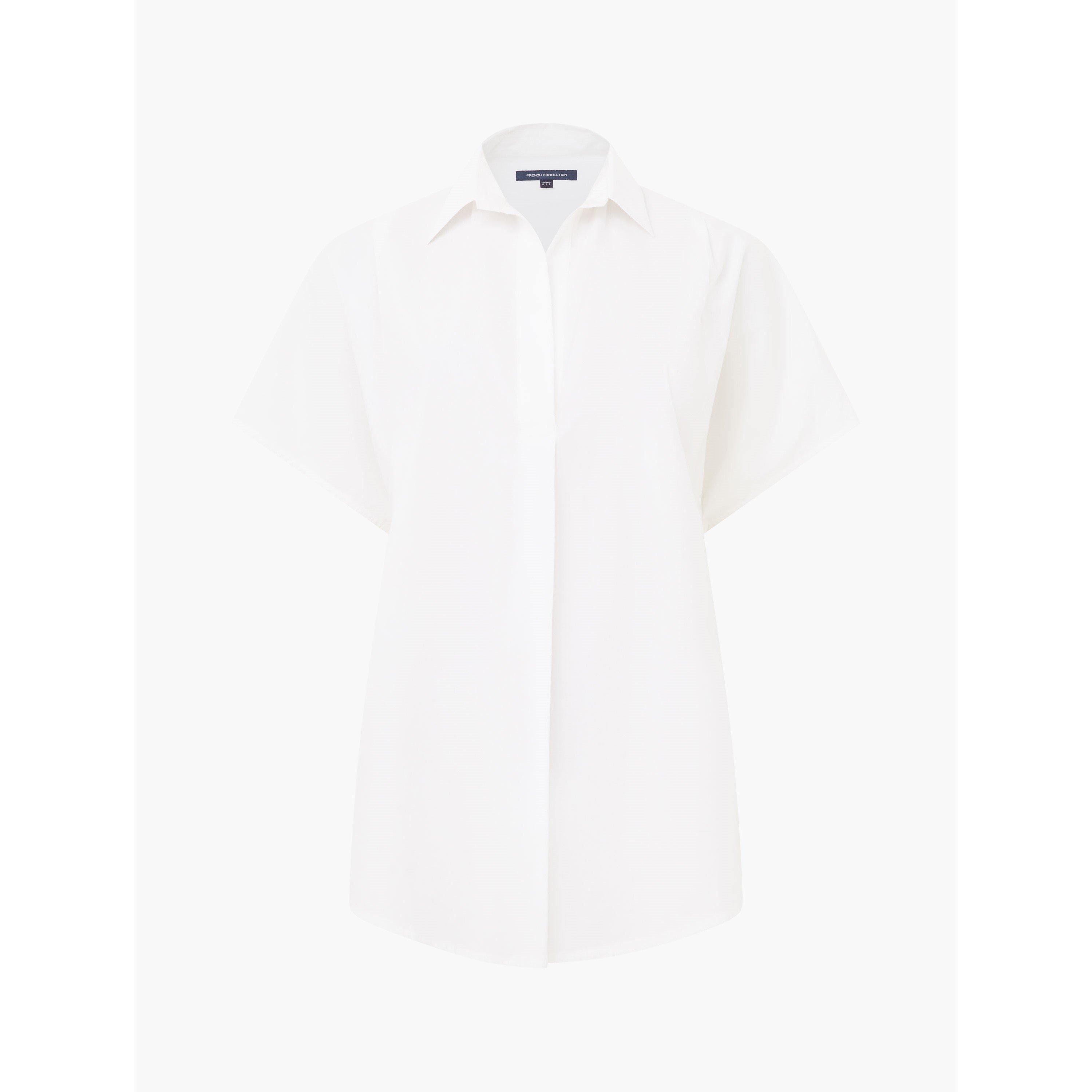 Linen White - French Connection - Women's Embroidered Short-Sleeve Blouse - 4