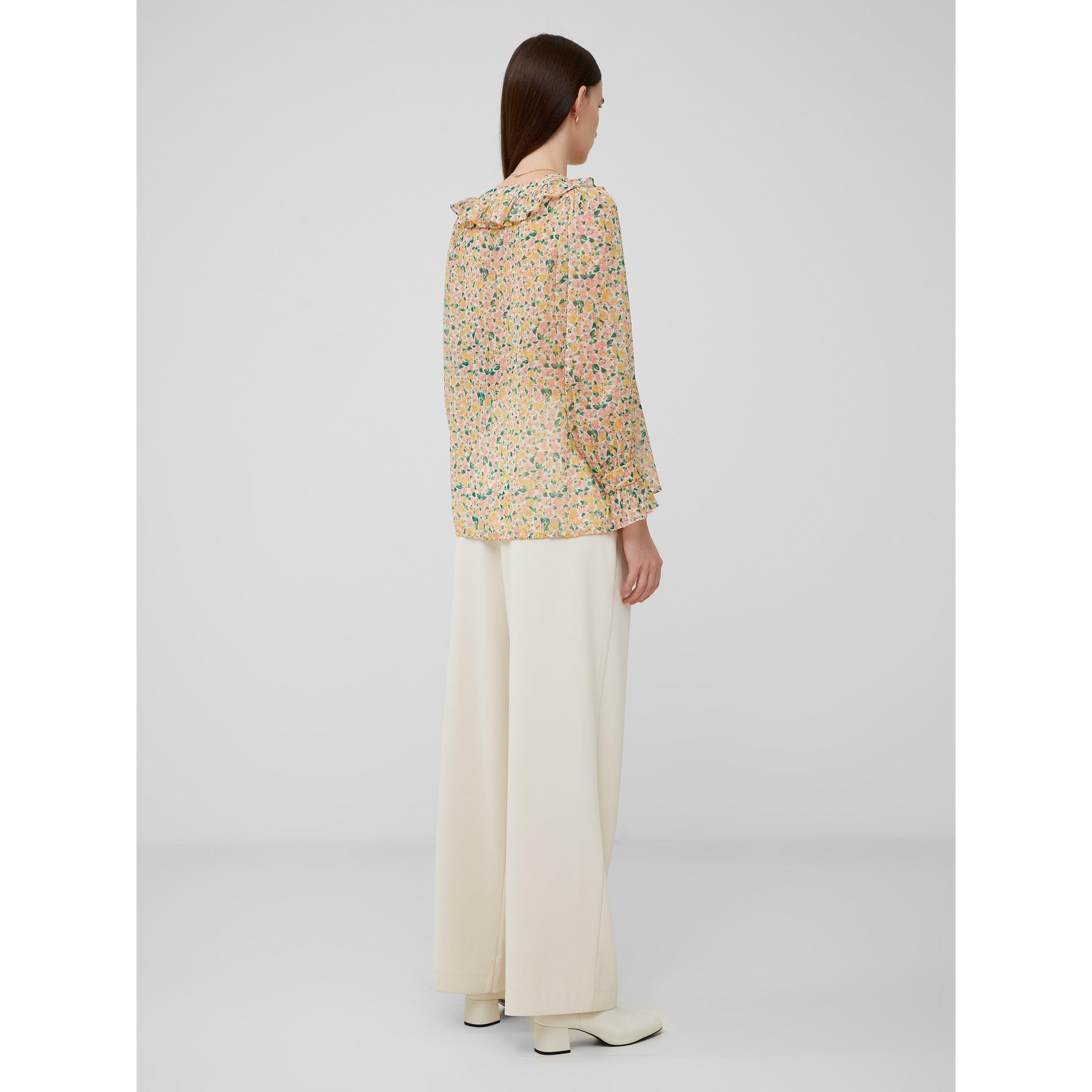 Pear - French Connection - Women's Aleezia Hallie Crinkle Long-Sleeve Blouse - 4