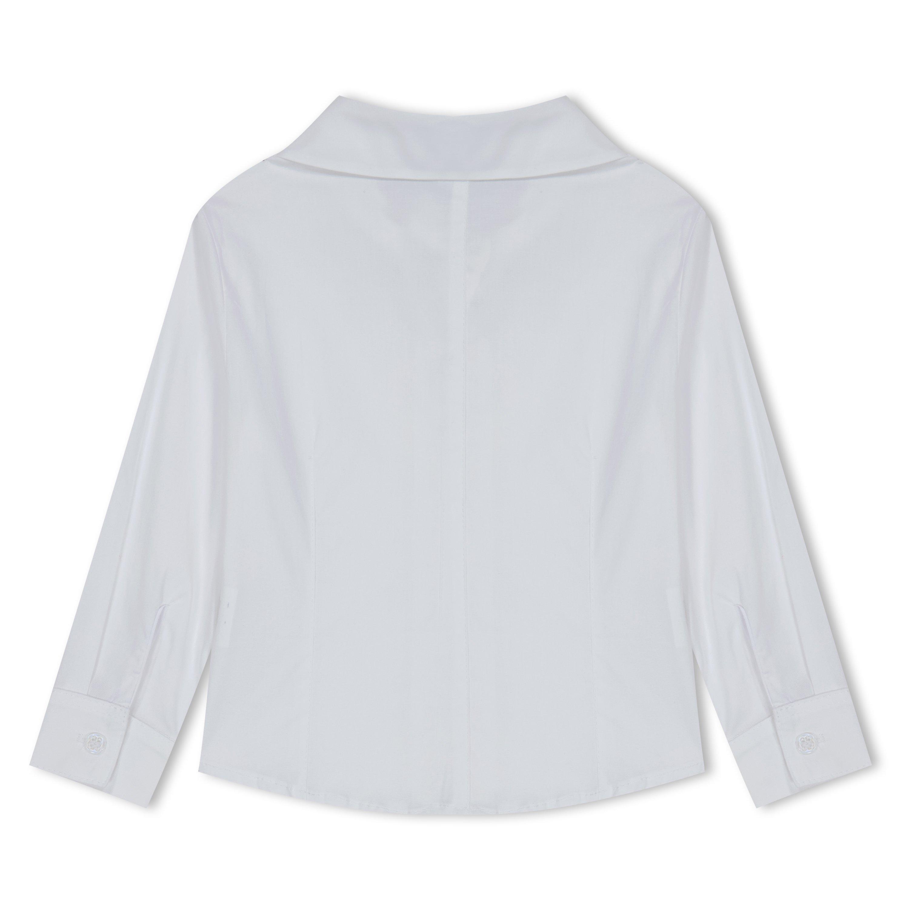White - Balloon Chic - Kids' White Long-Sleeve Blouse - 2