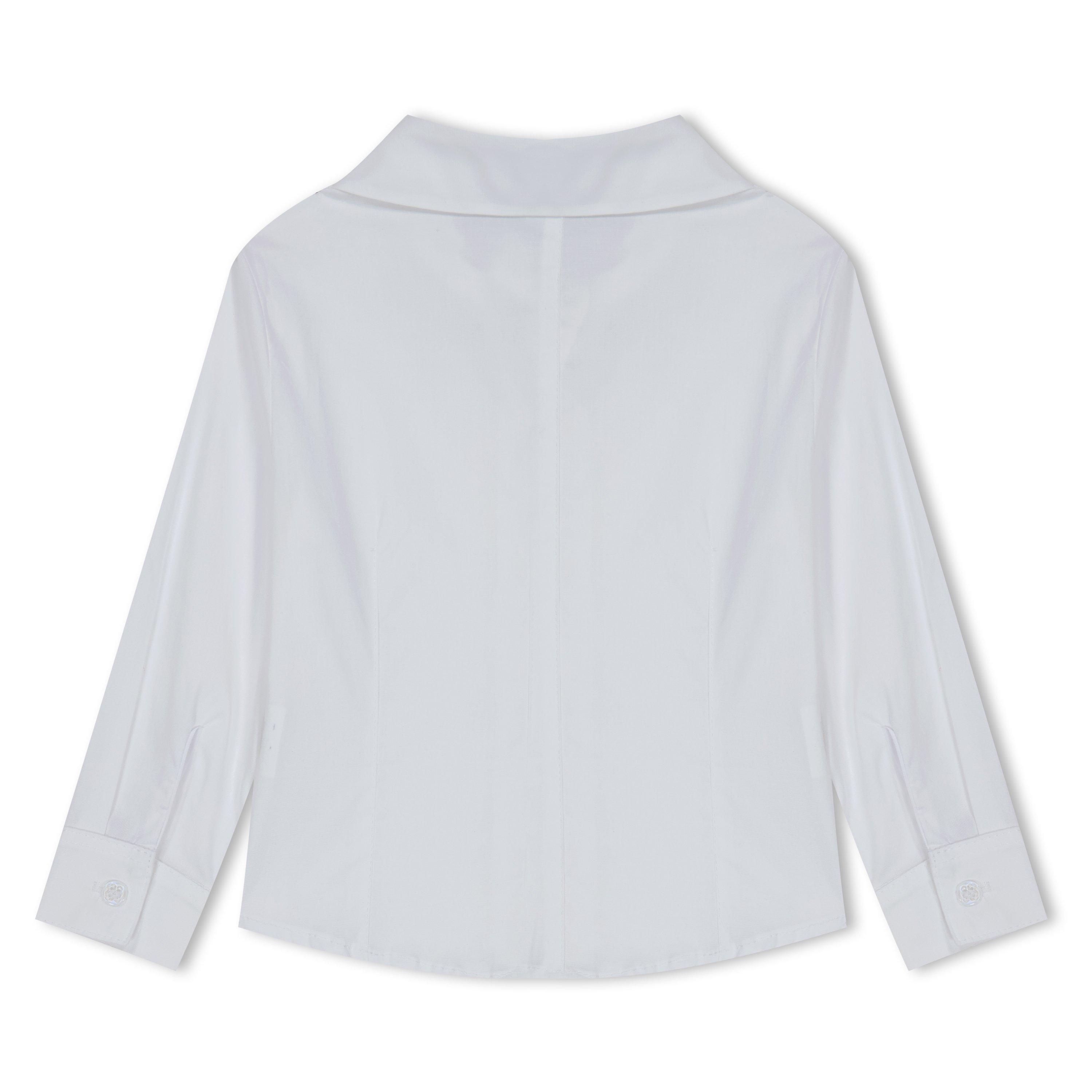 White - Balloon Chic - Kids' Long-Sleeve Blouse - 2