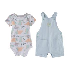 Hello World Studio Baby Boy Dinosaur Dungaree and Bodysuit