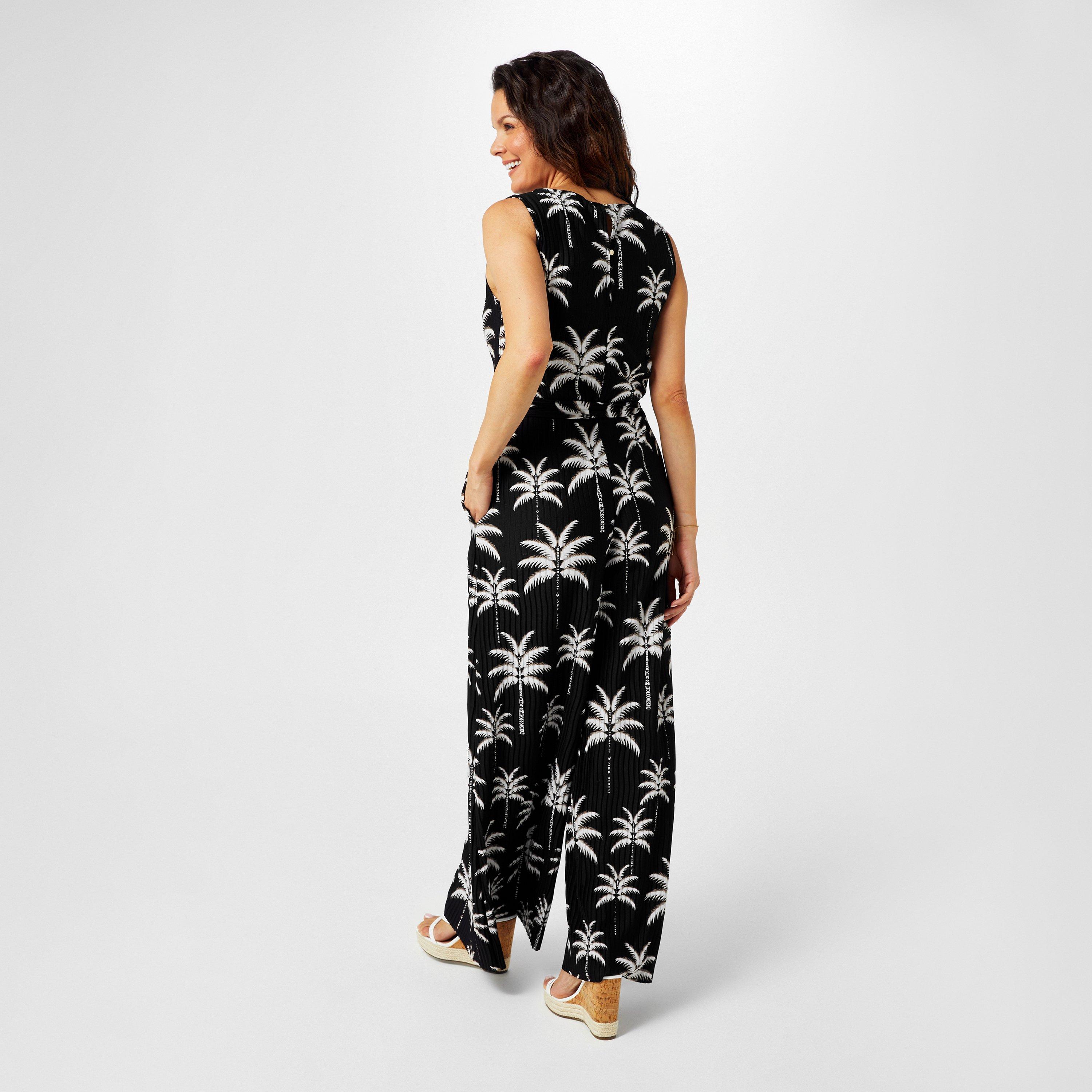 Palm Print - Biba - Biba Plisse Jumpsuit - 2