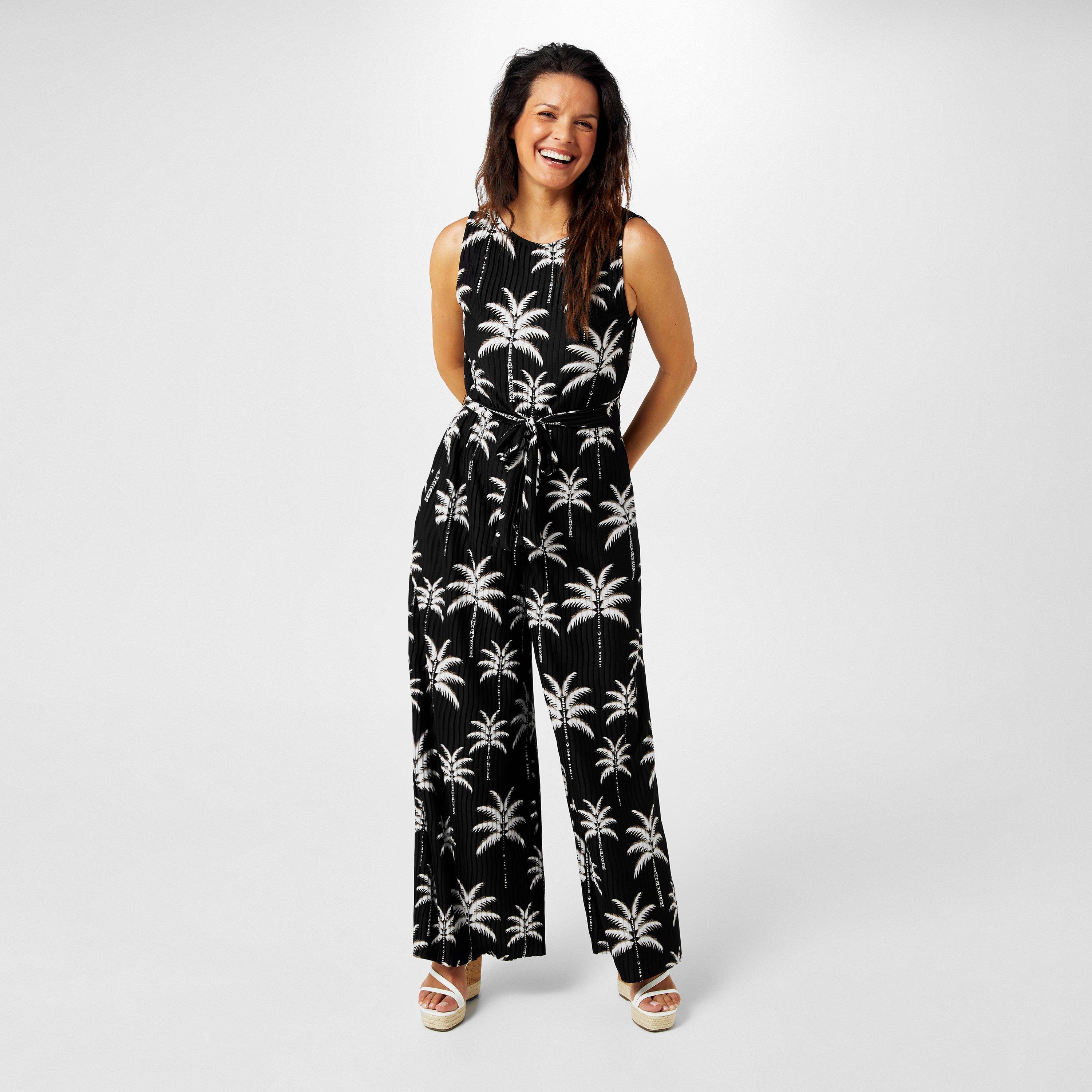 Palm Print - Biba - Biba Plisse Jumpsuit - 4