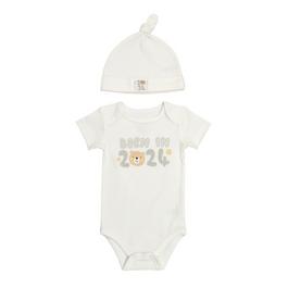 Hello World Studio Baby Unisex 2024 Bodysuit and Hat Set