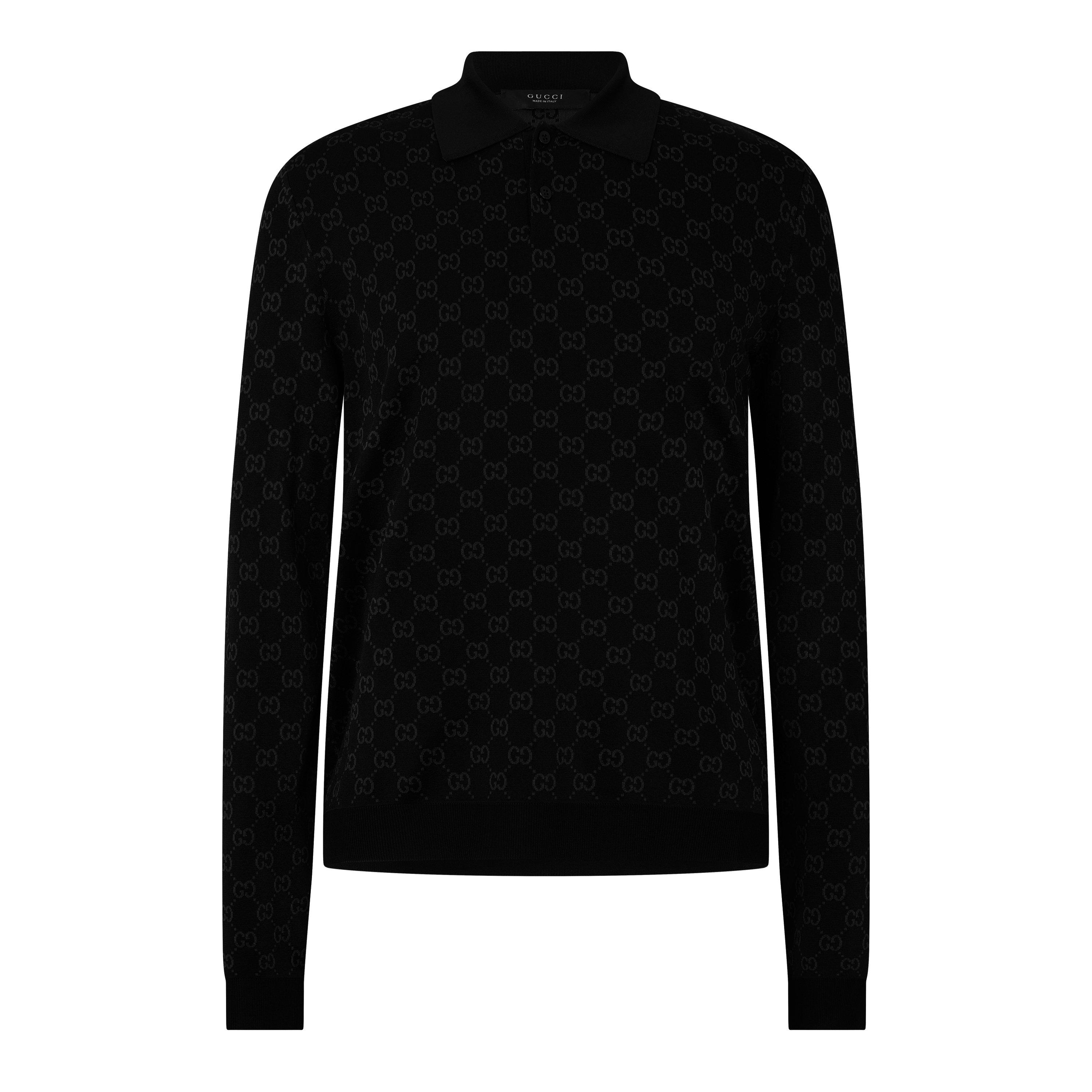 Black/Grey - Gucci - Gucci AO GG LS Polo Sn64 - 1