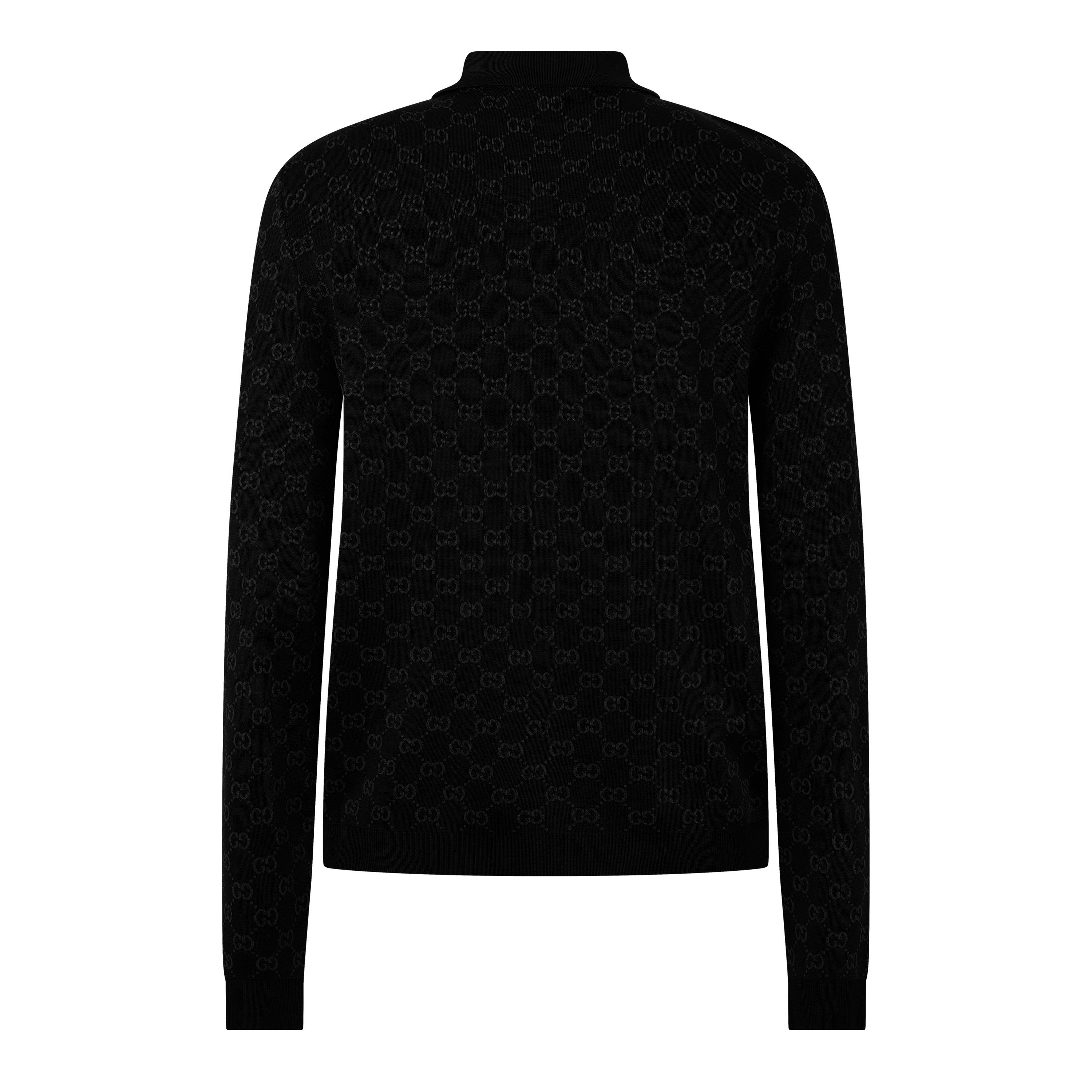 Black/Grey - Gucci - Gucci AO GG LS Polo Sn64 - 2