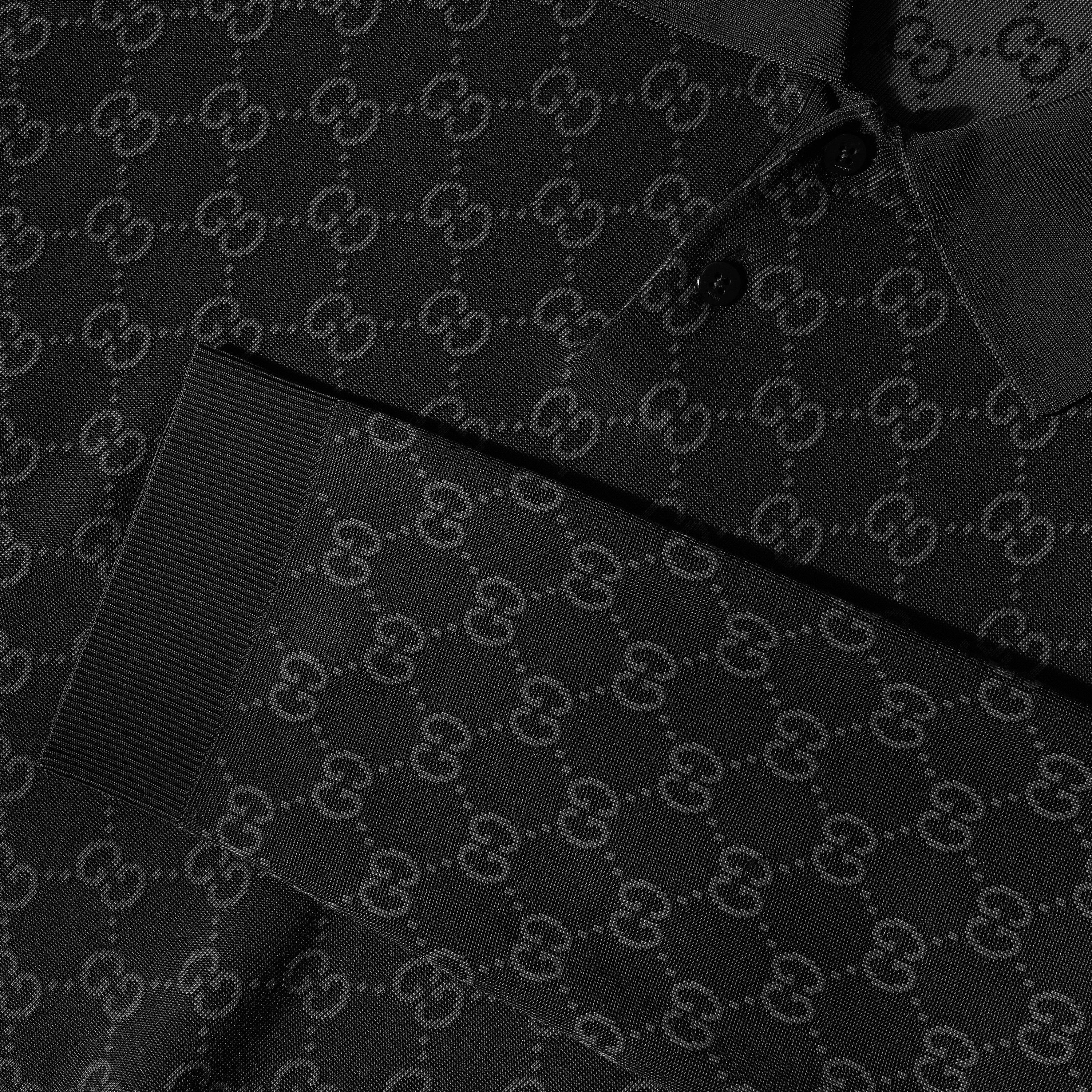 Black/Grey - Gucci - Gucci AO GG LS Polo Sn64 - 3
