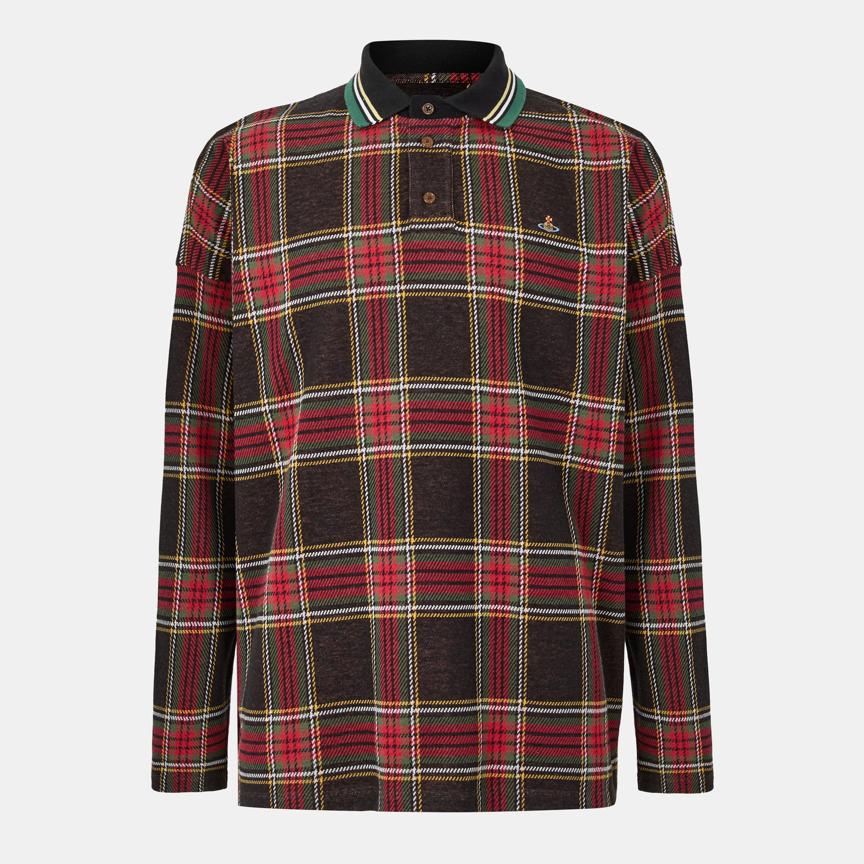 Red/Green - Vivienne Westwood - Men's Long Sleeve Polo Shirt - 1