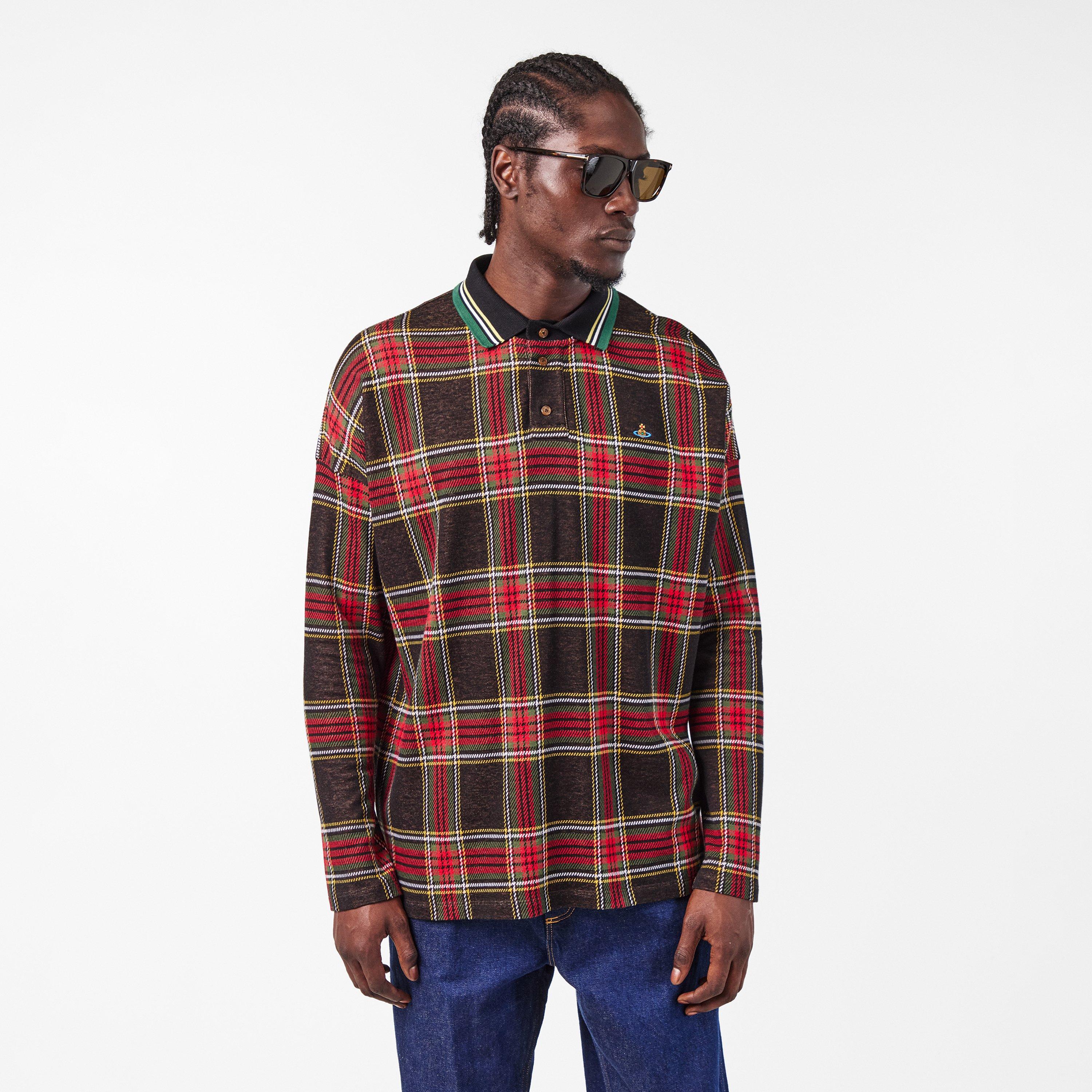 Red/Green - Vivienne Westwood - Men's Long-Sleeve Polo Shirt - 3