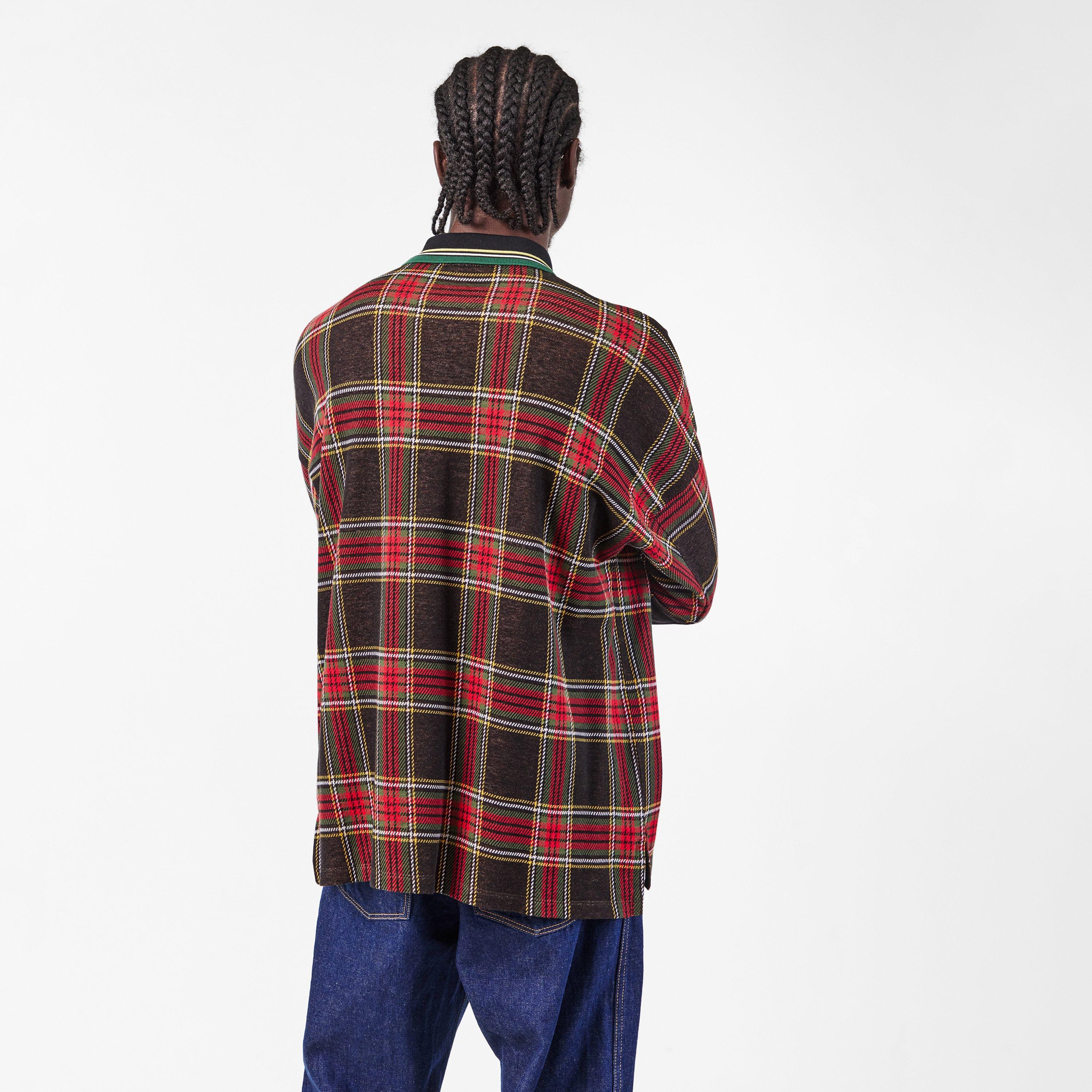 Red/Green - Vivienne Westwood - Men's Long-Sleeve Polo Shirt - 4