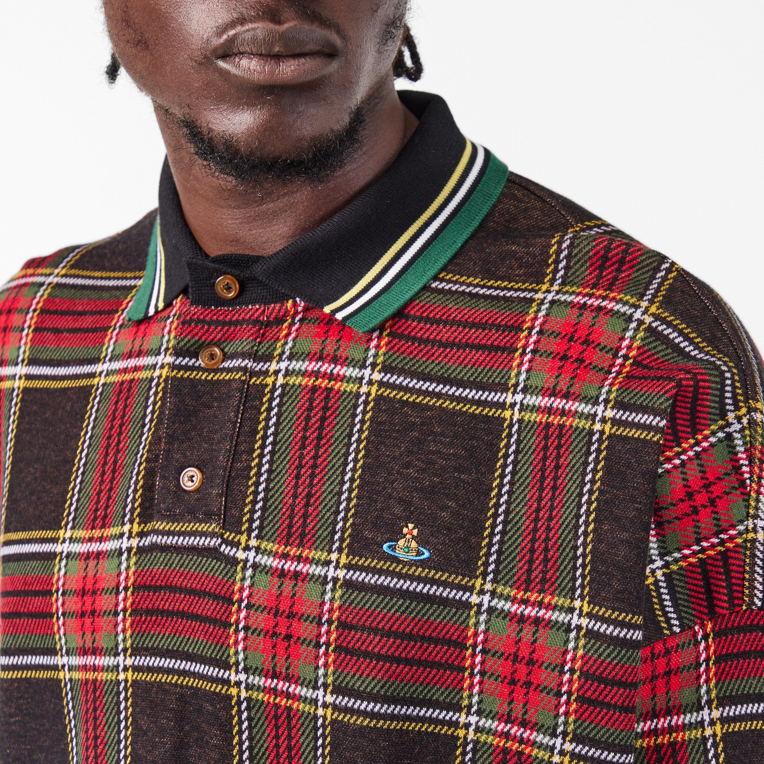 Red/Green - Vivienne Westwood - Men's Long-Sleeve Polo Shirt - 5