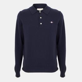 Gant SUPERFINE LAMBSWOOL  POLO MARINE S