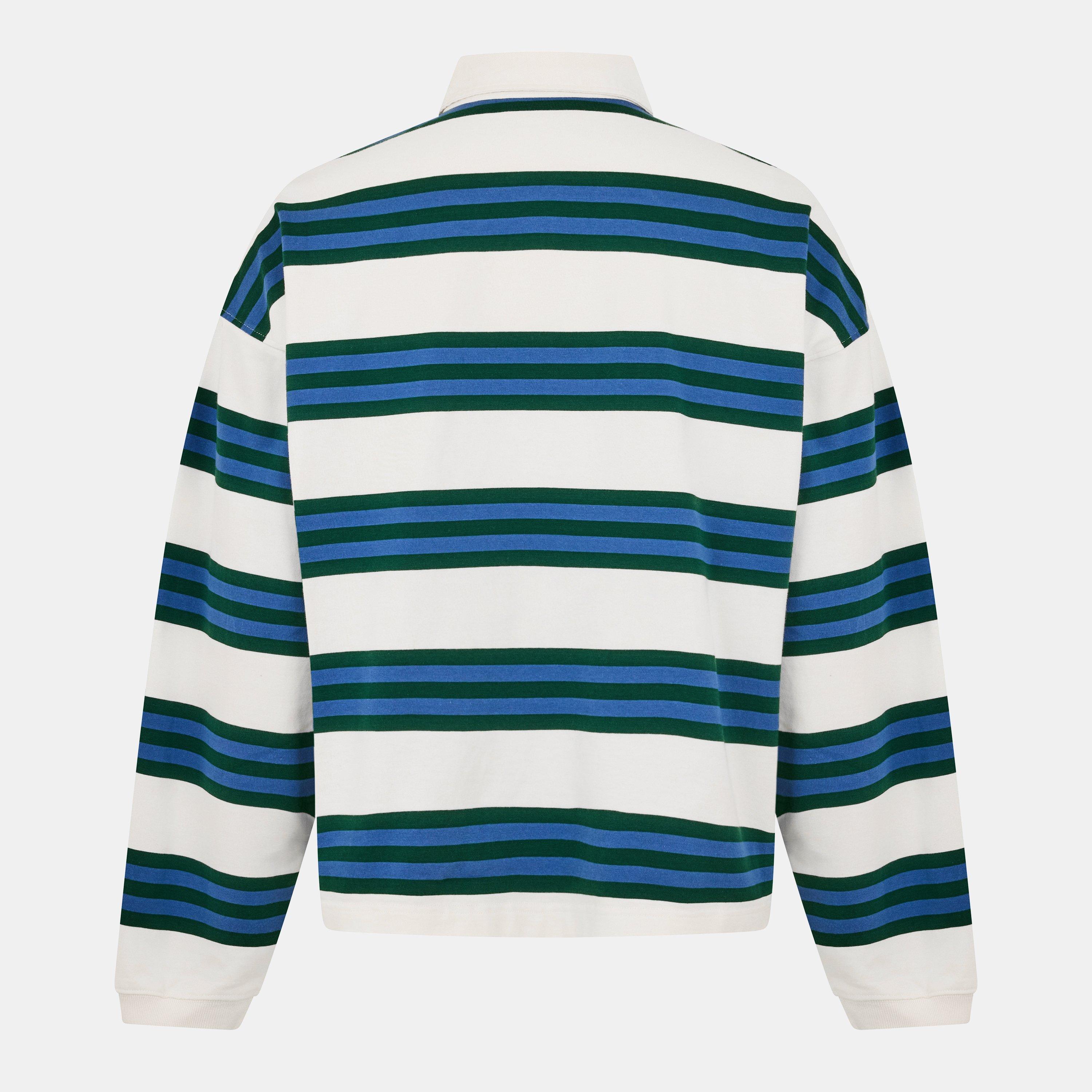 Stripe Navy - Summer Games - Men's Long-Sleeve Polo Shirt - 2