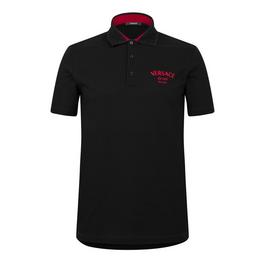 Versace Embroidered Logo Polo Shirt