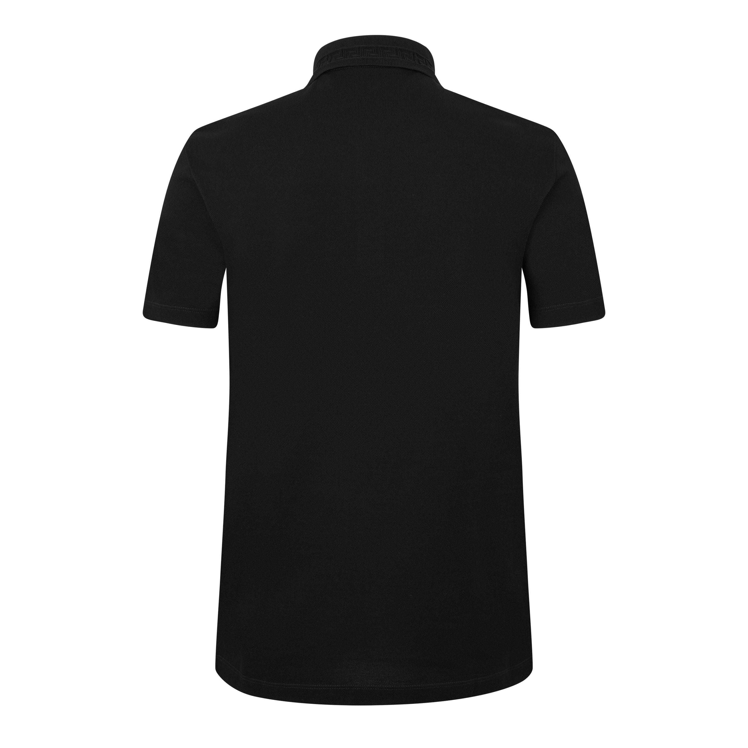 Black - Versace - Embroidered Logo Polo Shirt - 2
