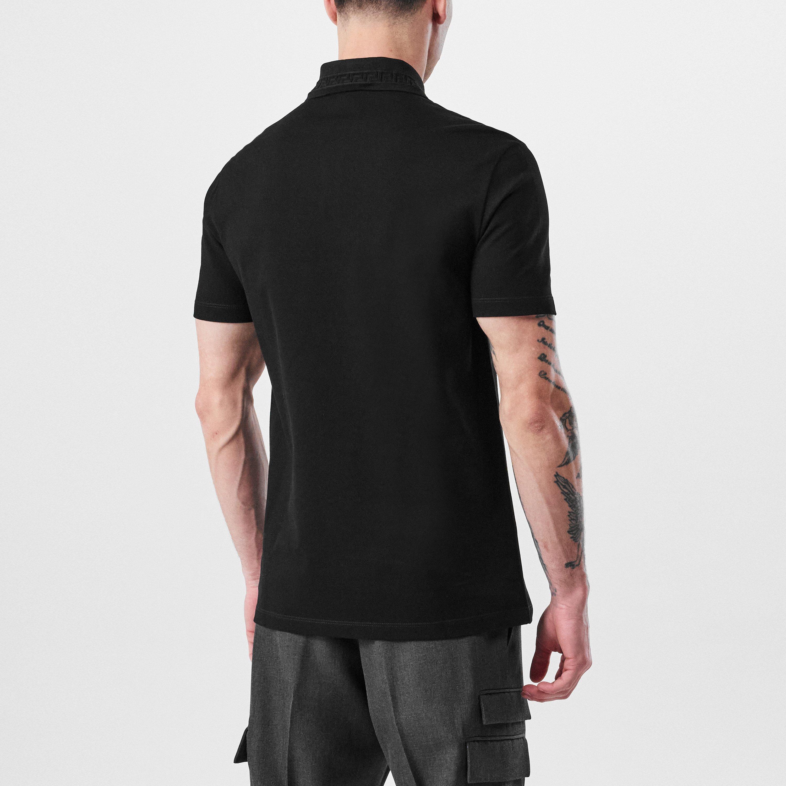 Black - Versace - Embroidered Logo Polo Shirt - 4