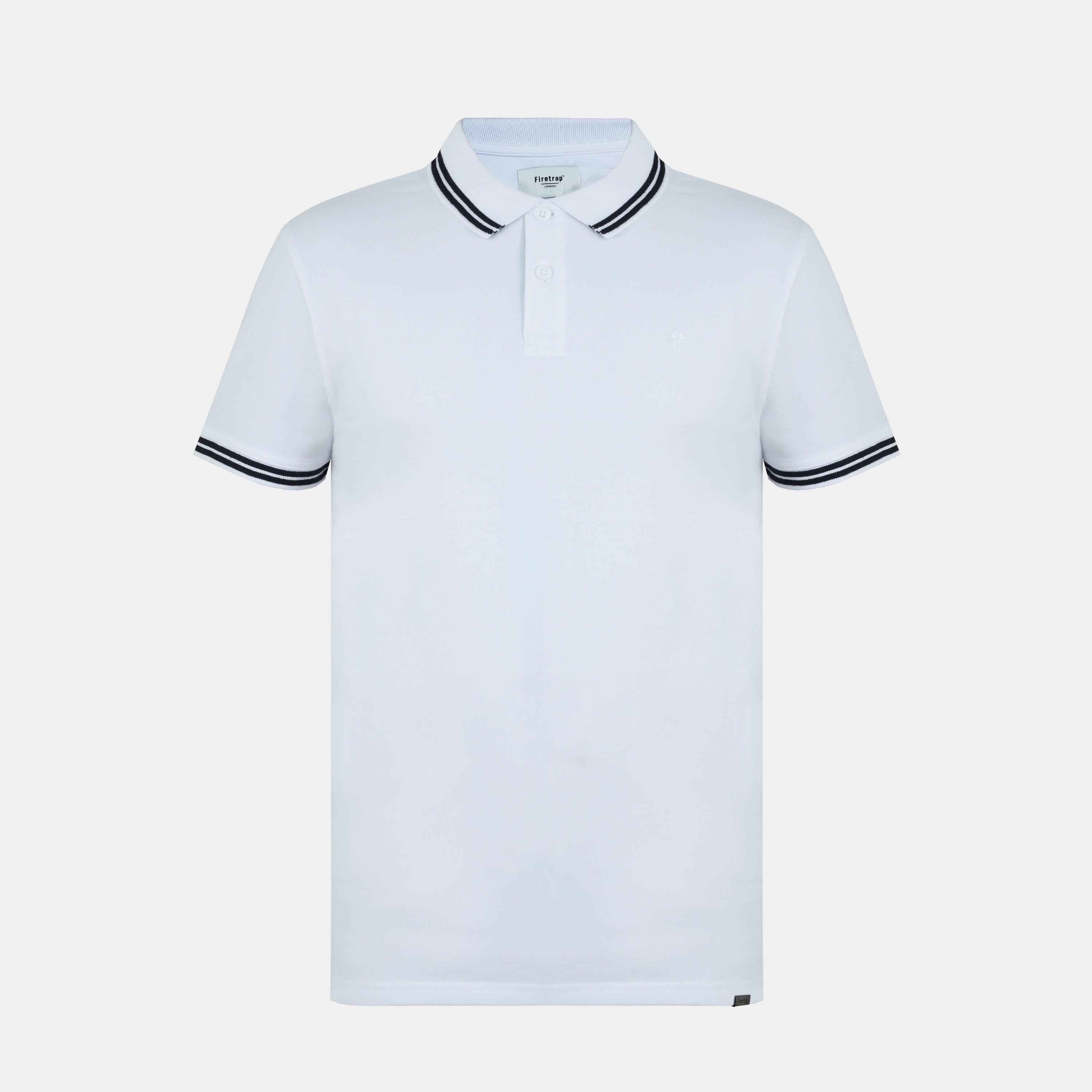 White - Firetrap - Lazer Polo Shirt Mens - 1