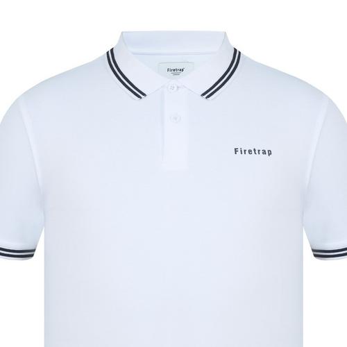 White - Firetrap - Lazer Polo Shirt - 7