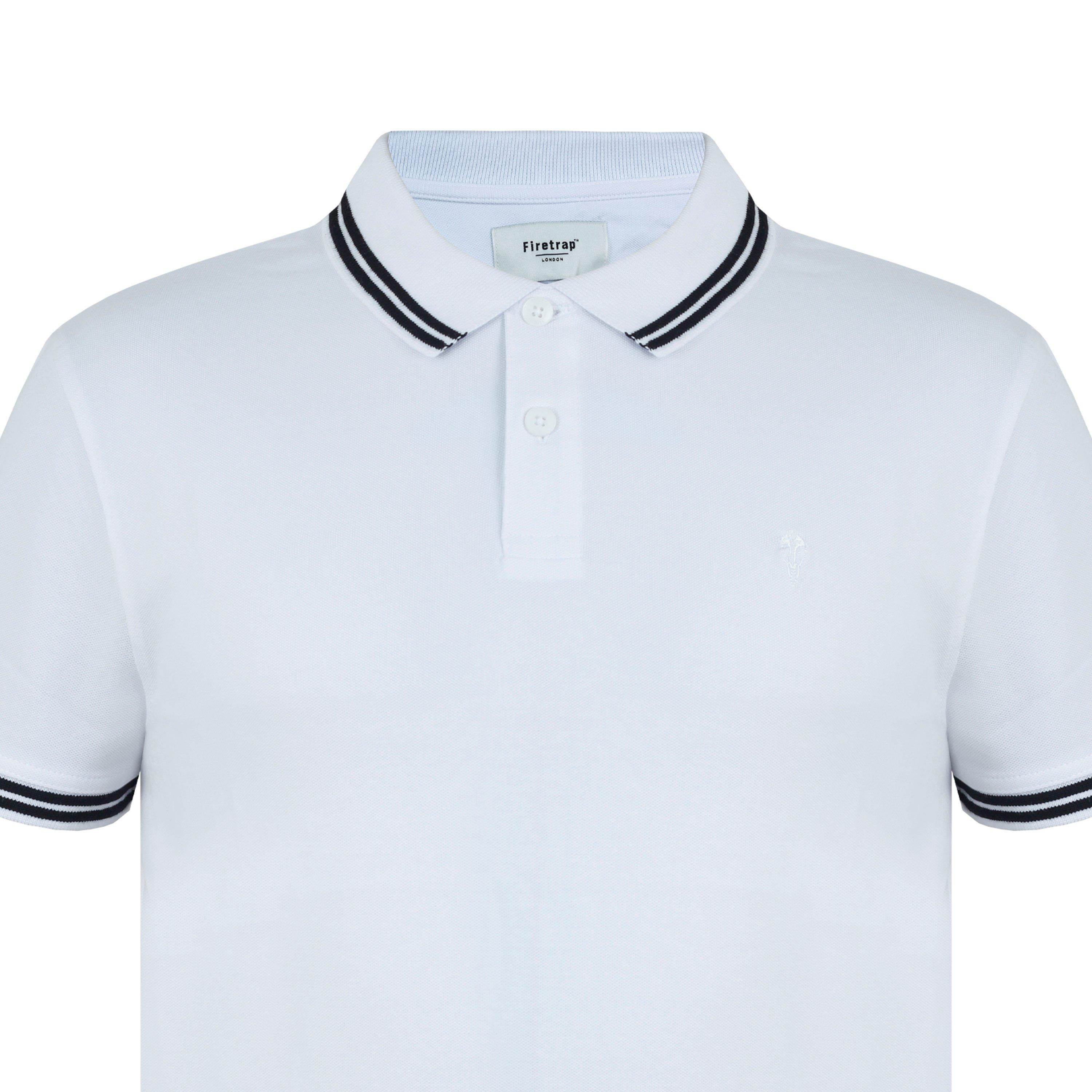 Bijela - Firetrap - Lazer Polo Shirt Mens - 3