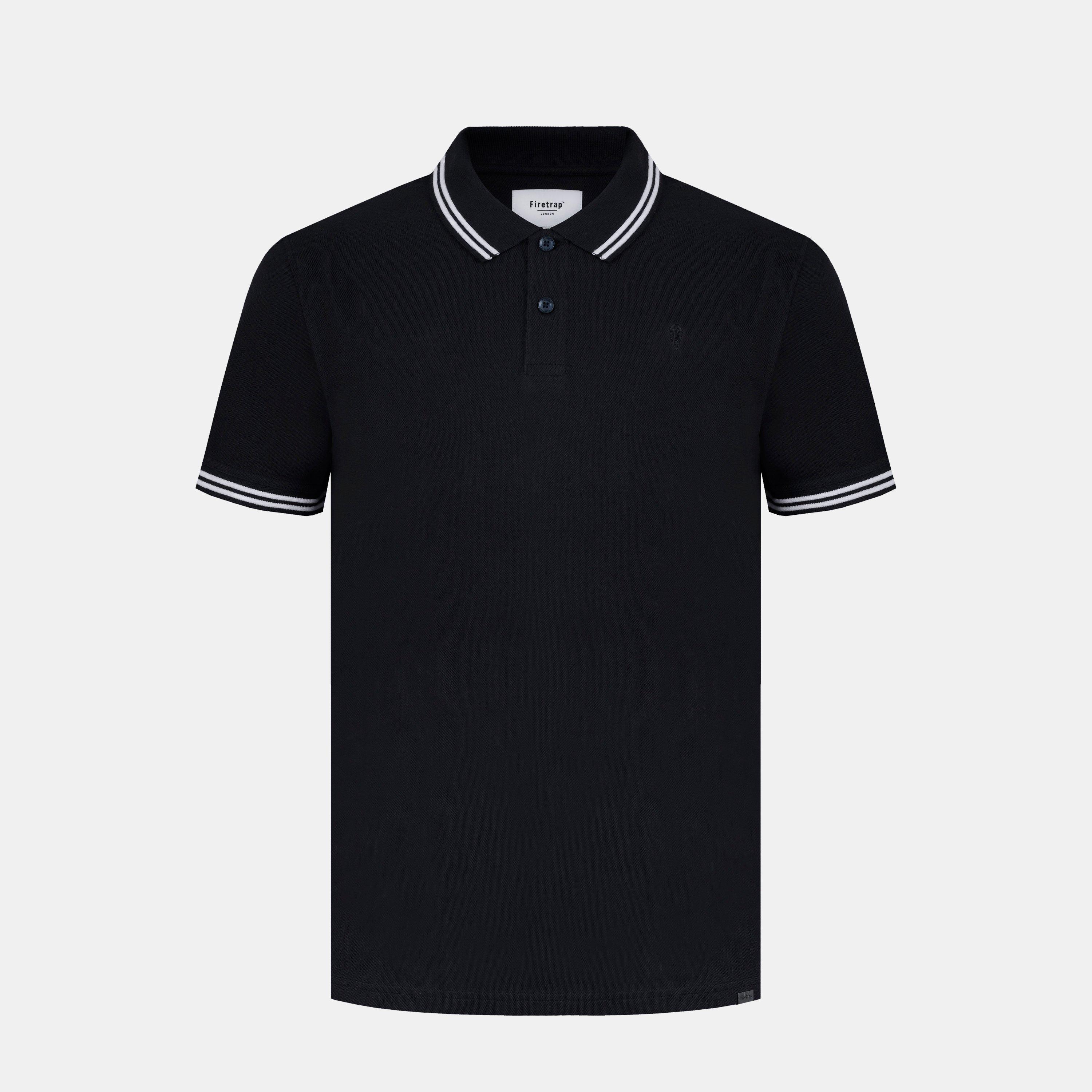 Firetrap Men's Lazer Polo Shirt - Black - XL