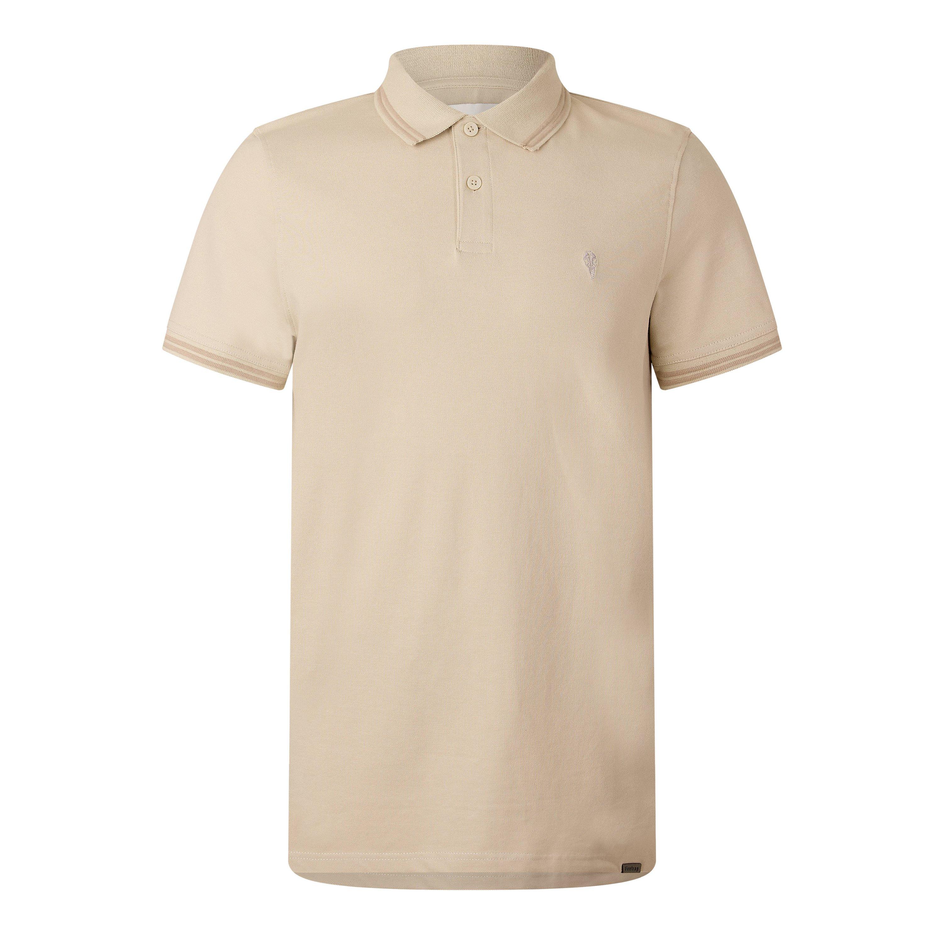 Firetrap Men's Lazer Polo Shirt - Beige - L