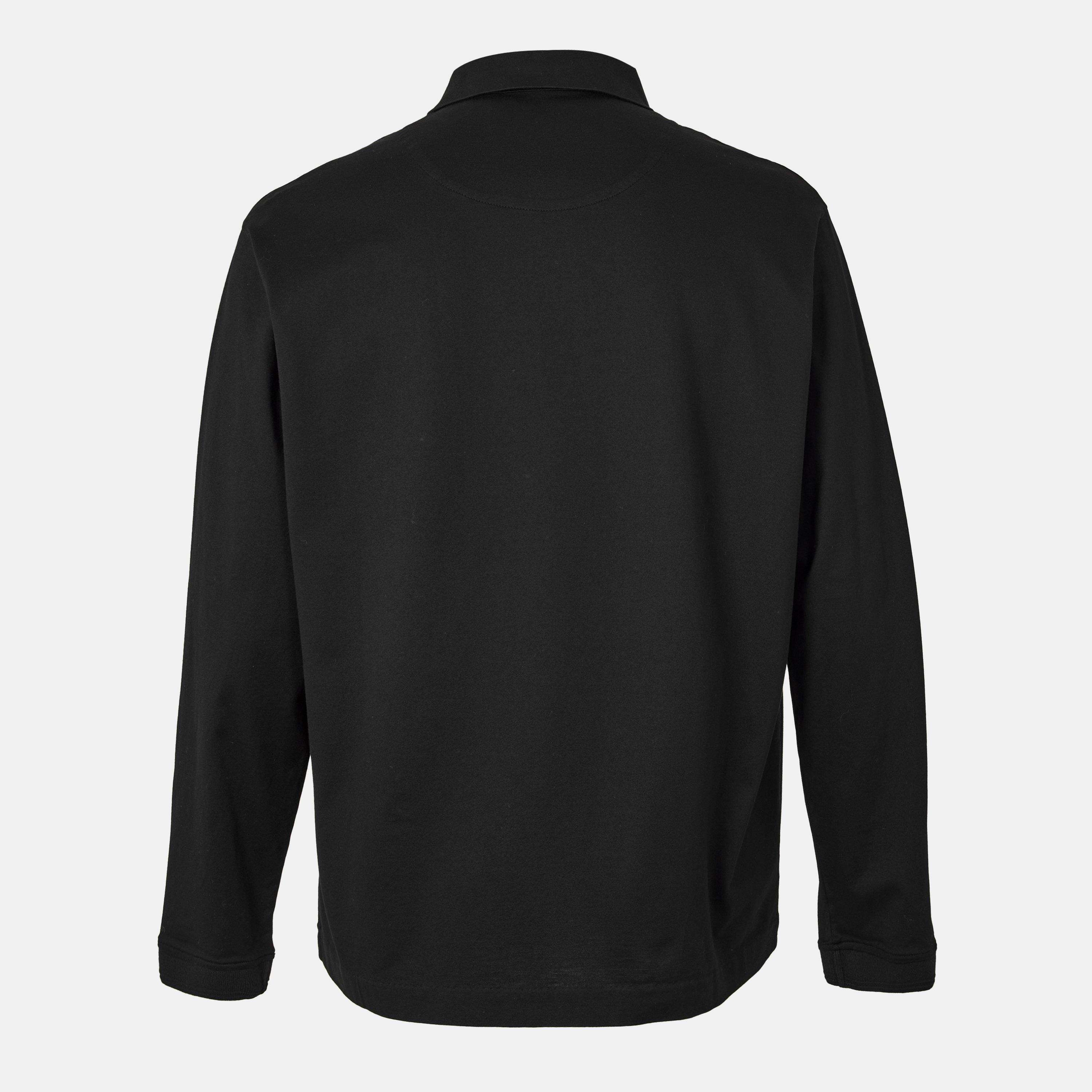 Black 999 - Massimo Osti Studio - Men's Long Sleeve Polo Shirt - 2
