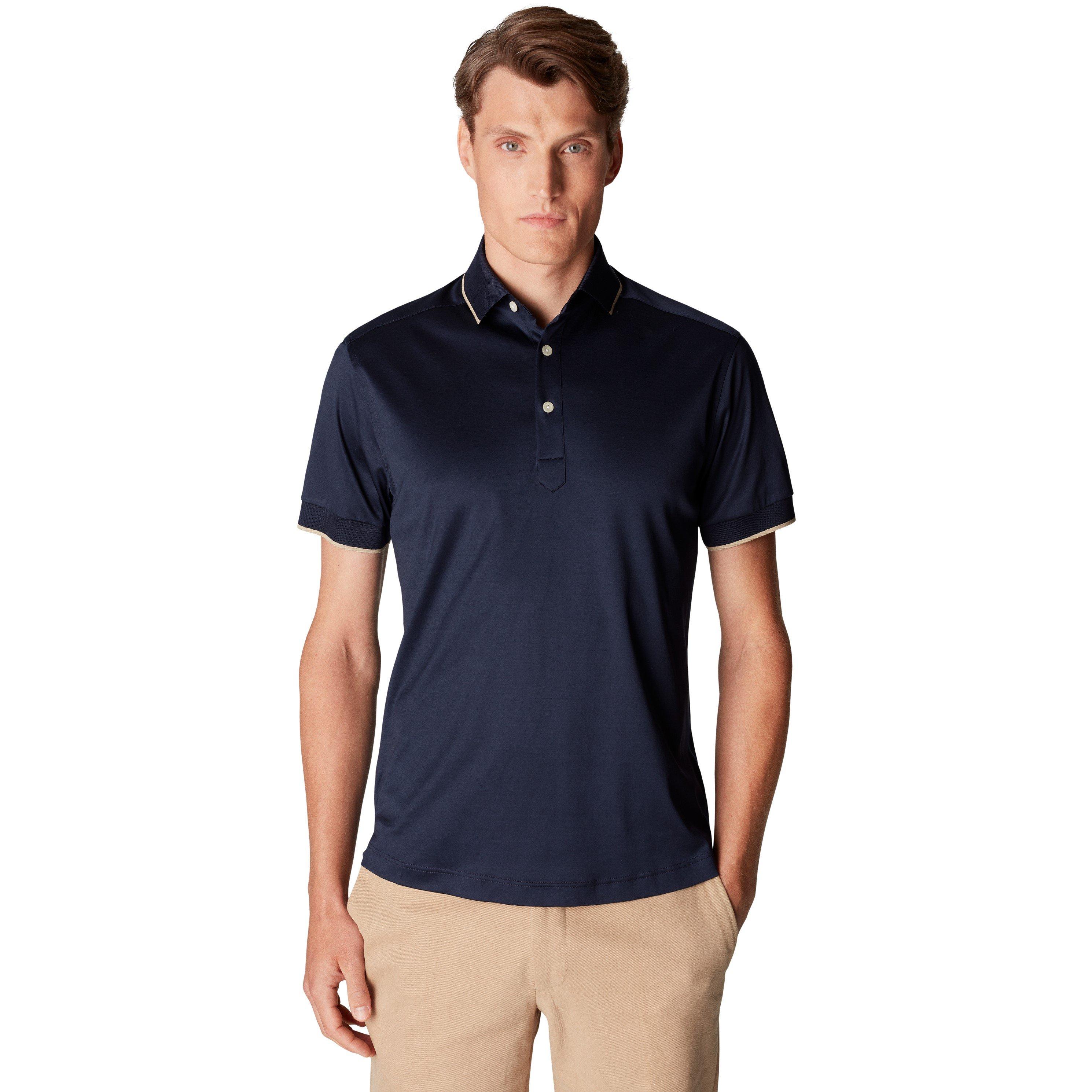 Navy - Eton - Filo Di Scozia Polo Shirt Slim Fit - 2