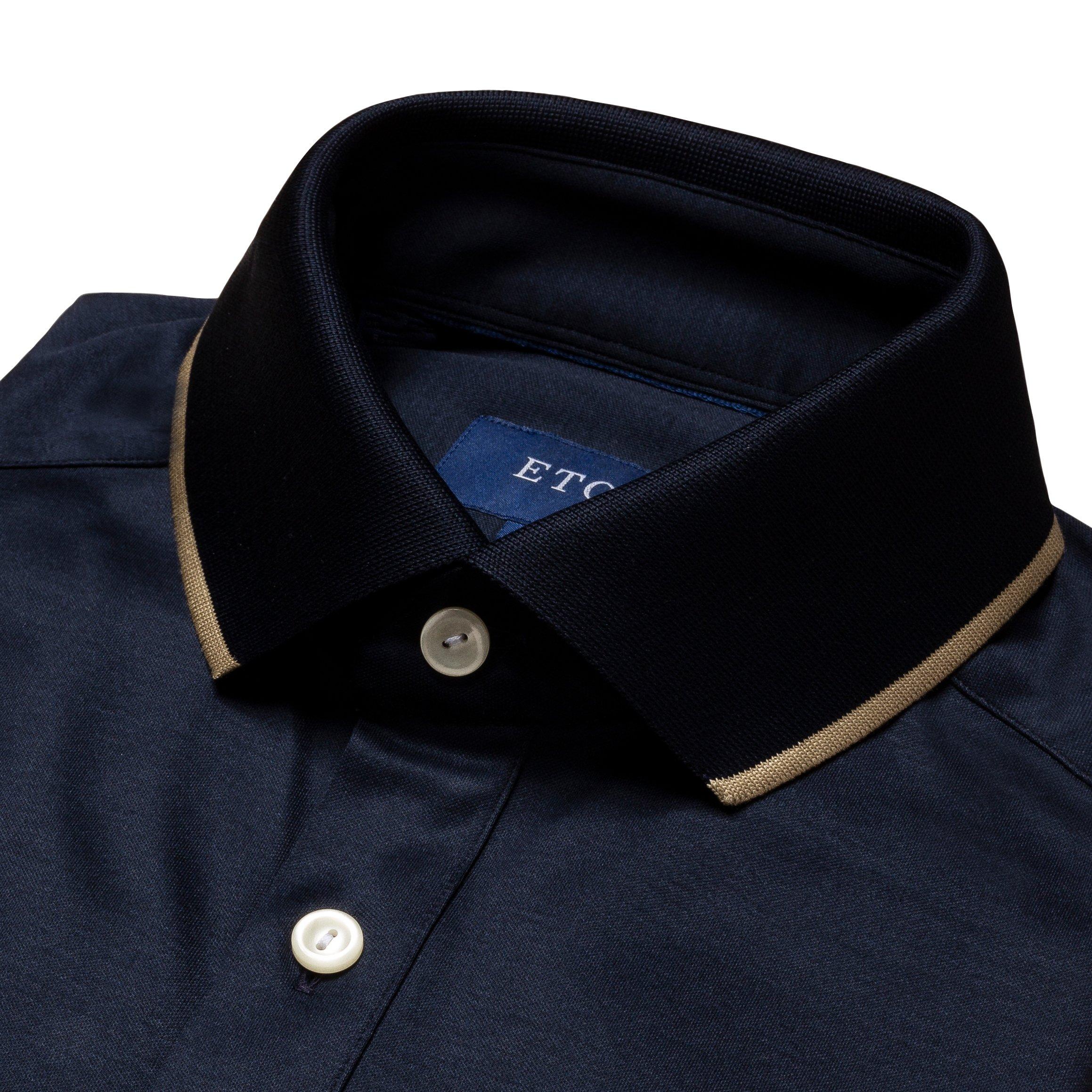 Navy - Eton - Filo Di Scozia Polo Shirt Slim Fit - 10