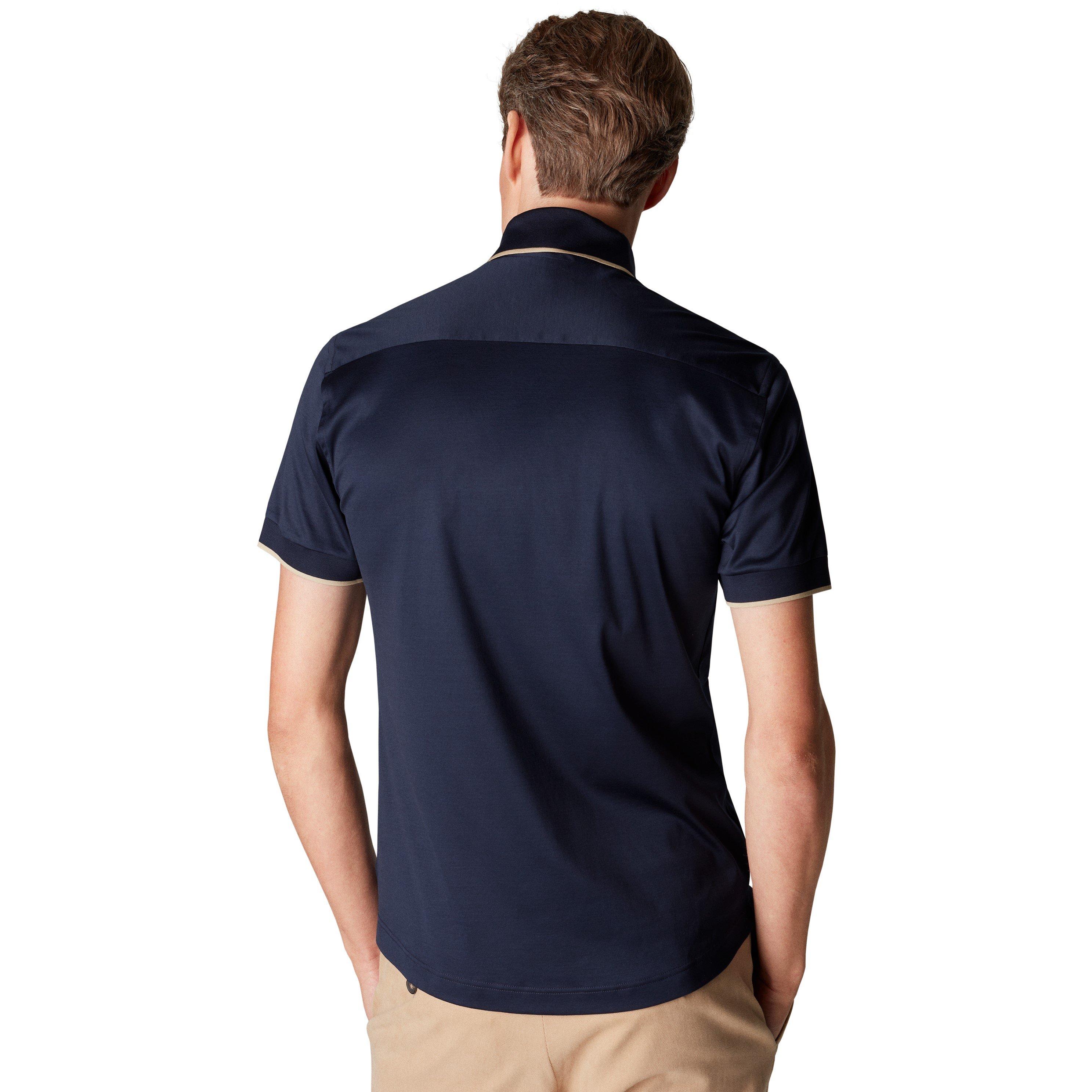 Navy - Eton - Filo Di Scozia Polo Shirt Slim Fit - 3