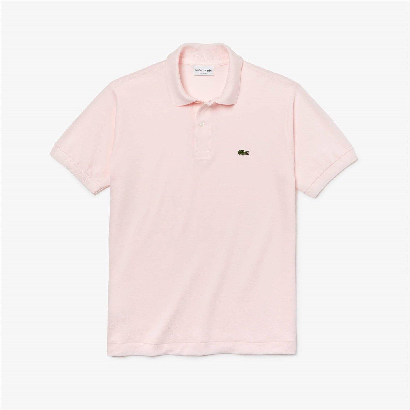 Lacoste Men's Light Pink T03 Classic Short Sleeve Polo Shirt - 3XL