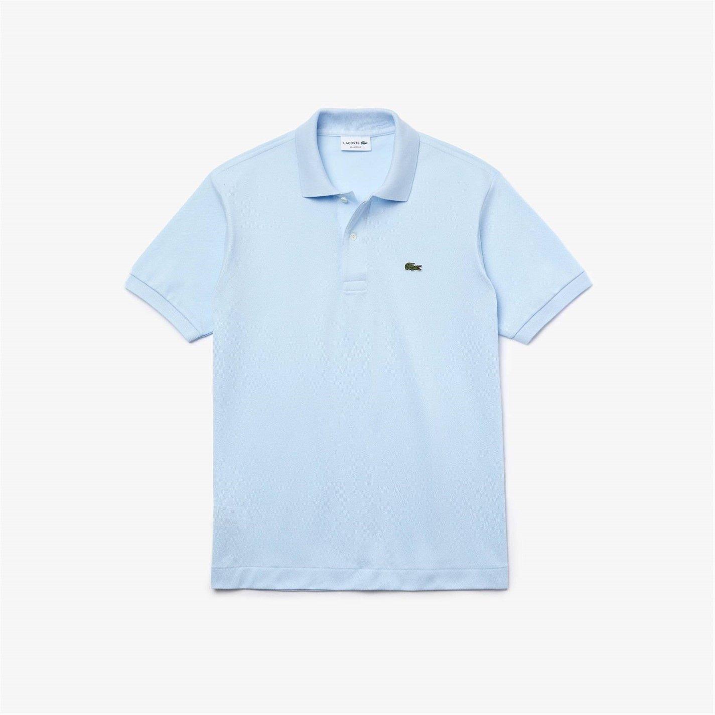 Lacoste Men's Classic Short Sleeve Polo Shirt - Light Blue T01 - 2XL