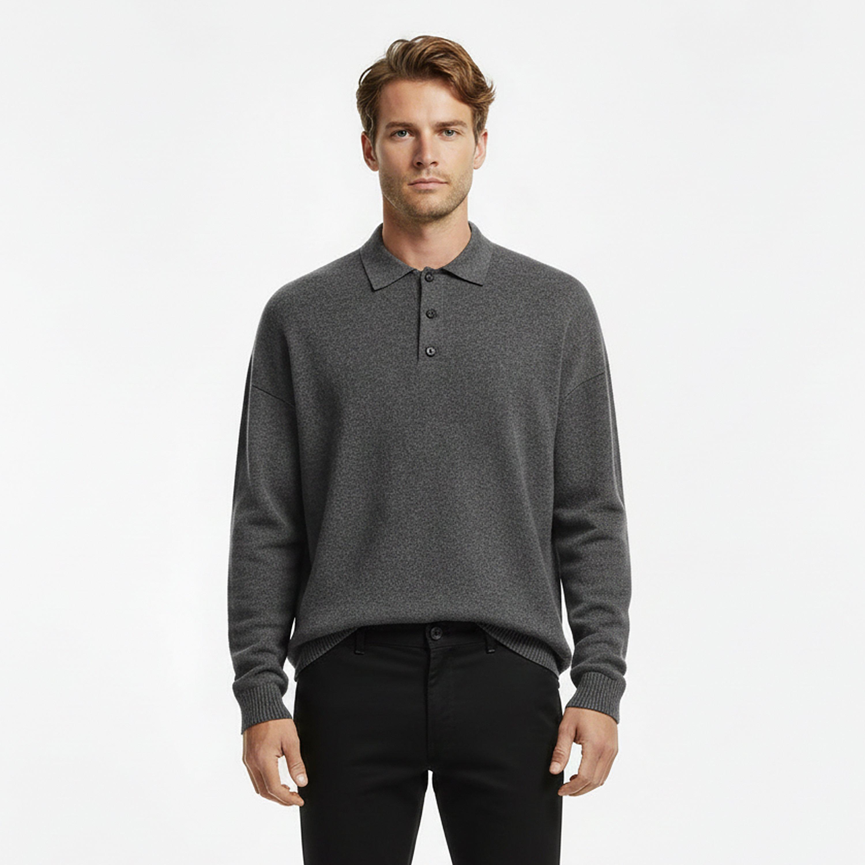 Charcoal - CAPO - Long Sleeve Polo Sn54 - 3